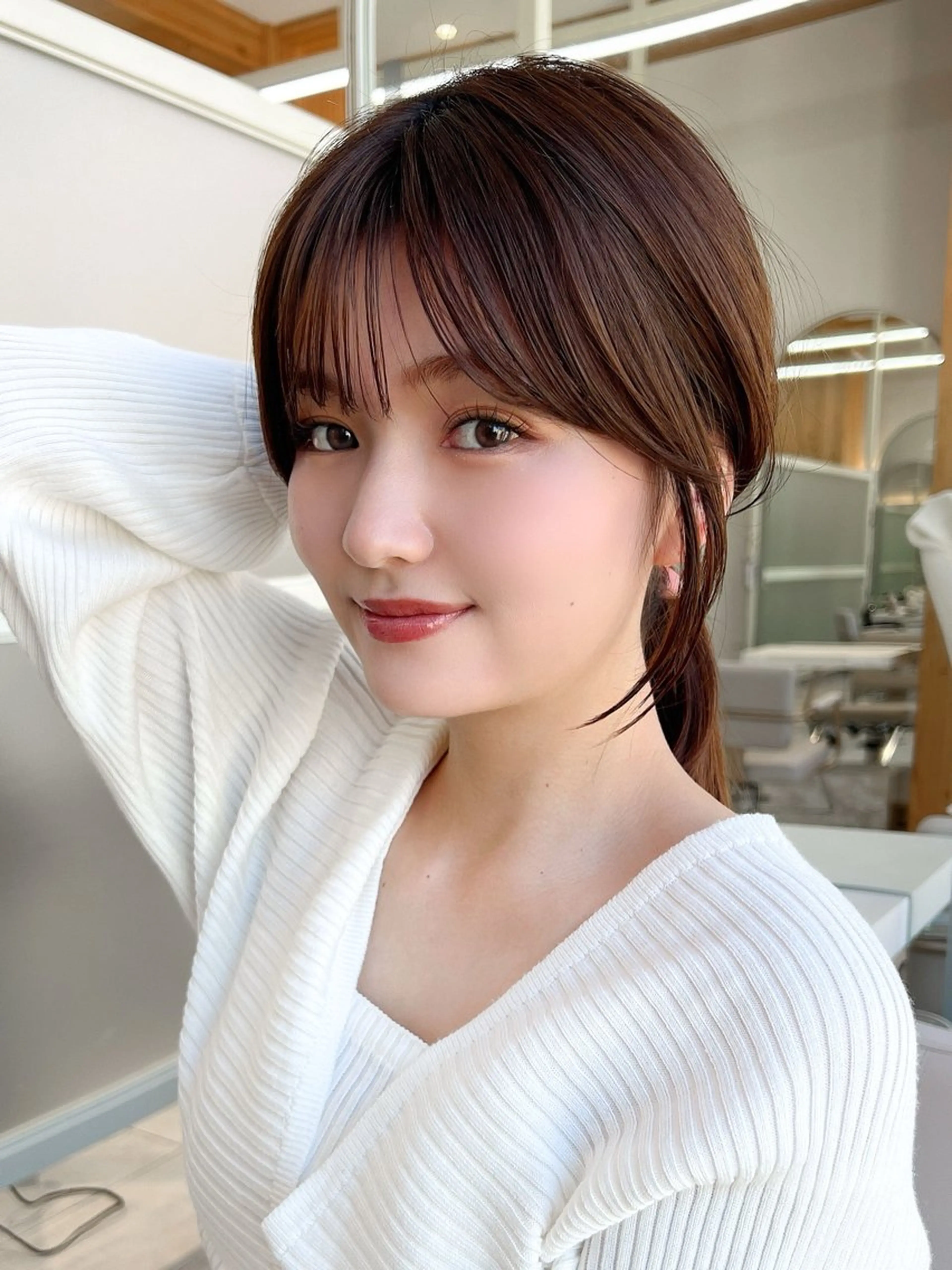 前髪カットの写真