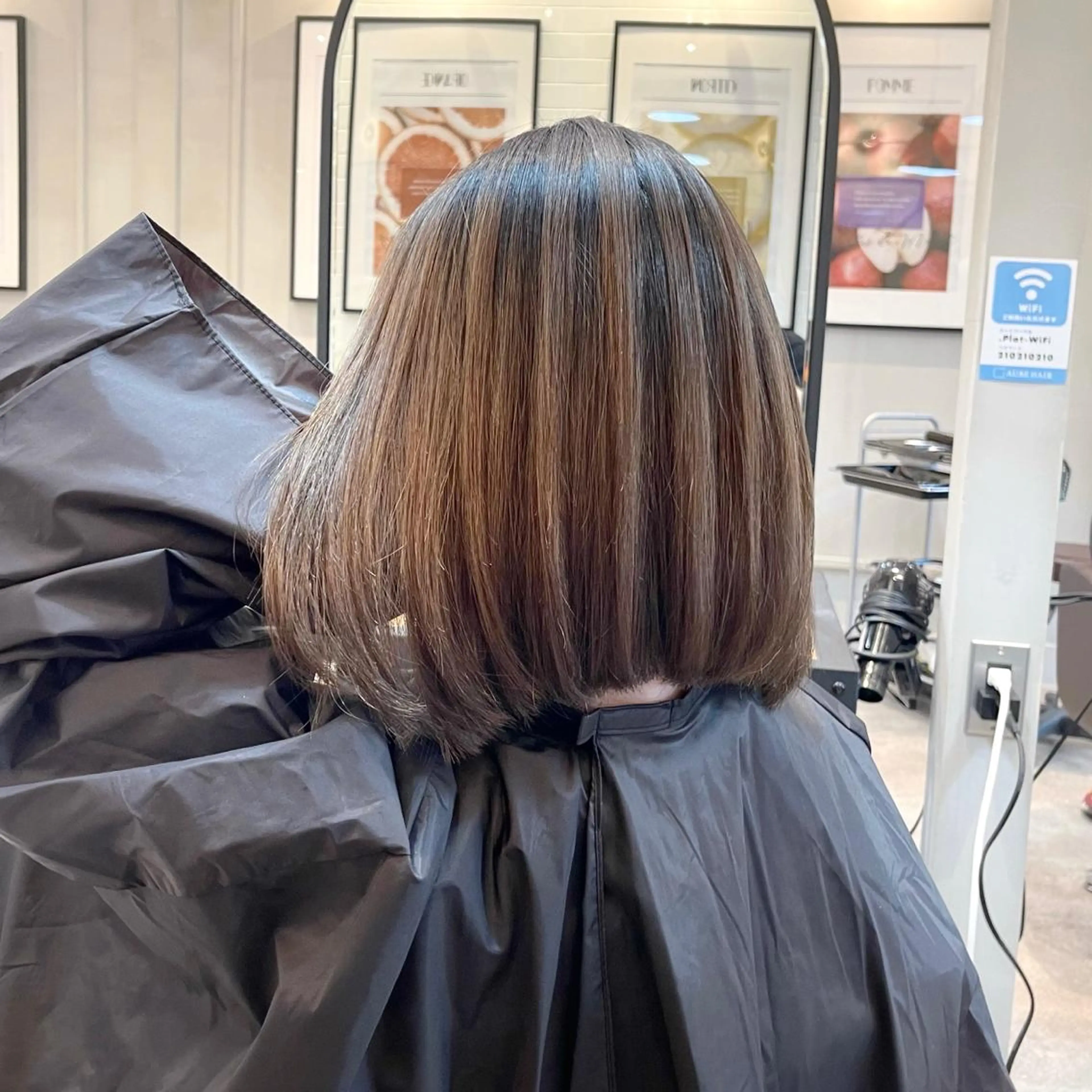 ショート カラー バレイヤージュ デザインカラー ハイライトカラー 外国人風カラー ハイライト カット ヘアカラー トリートメント アンドウ ユウ/ レイヤーカット/韓国のヘアスタイル