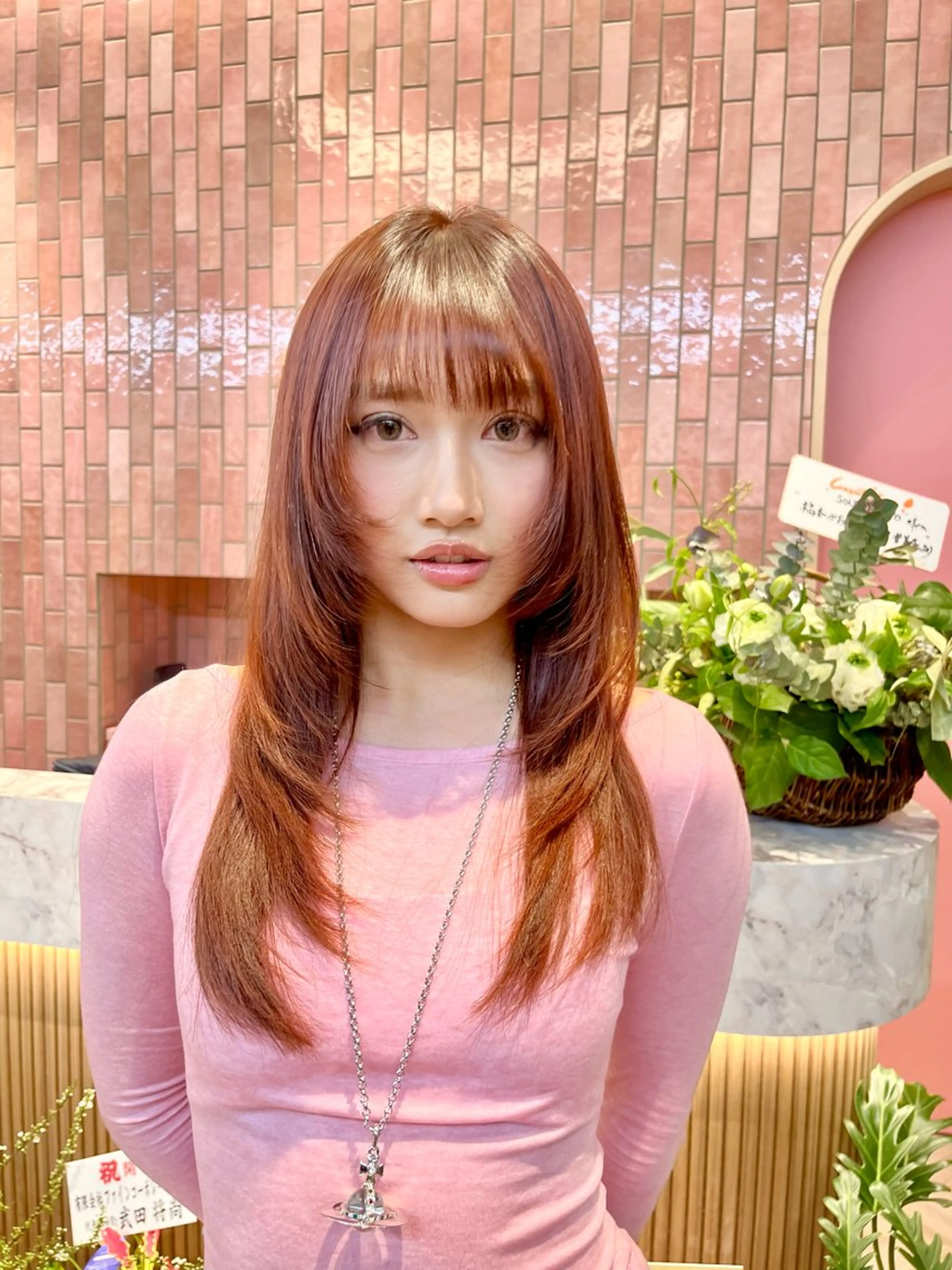 ロング カラー 柔らかい艶暖色 レイヤー🫧姫汝のヘアスタイル