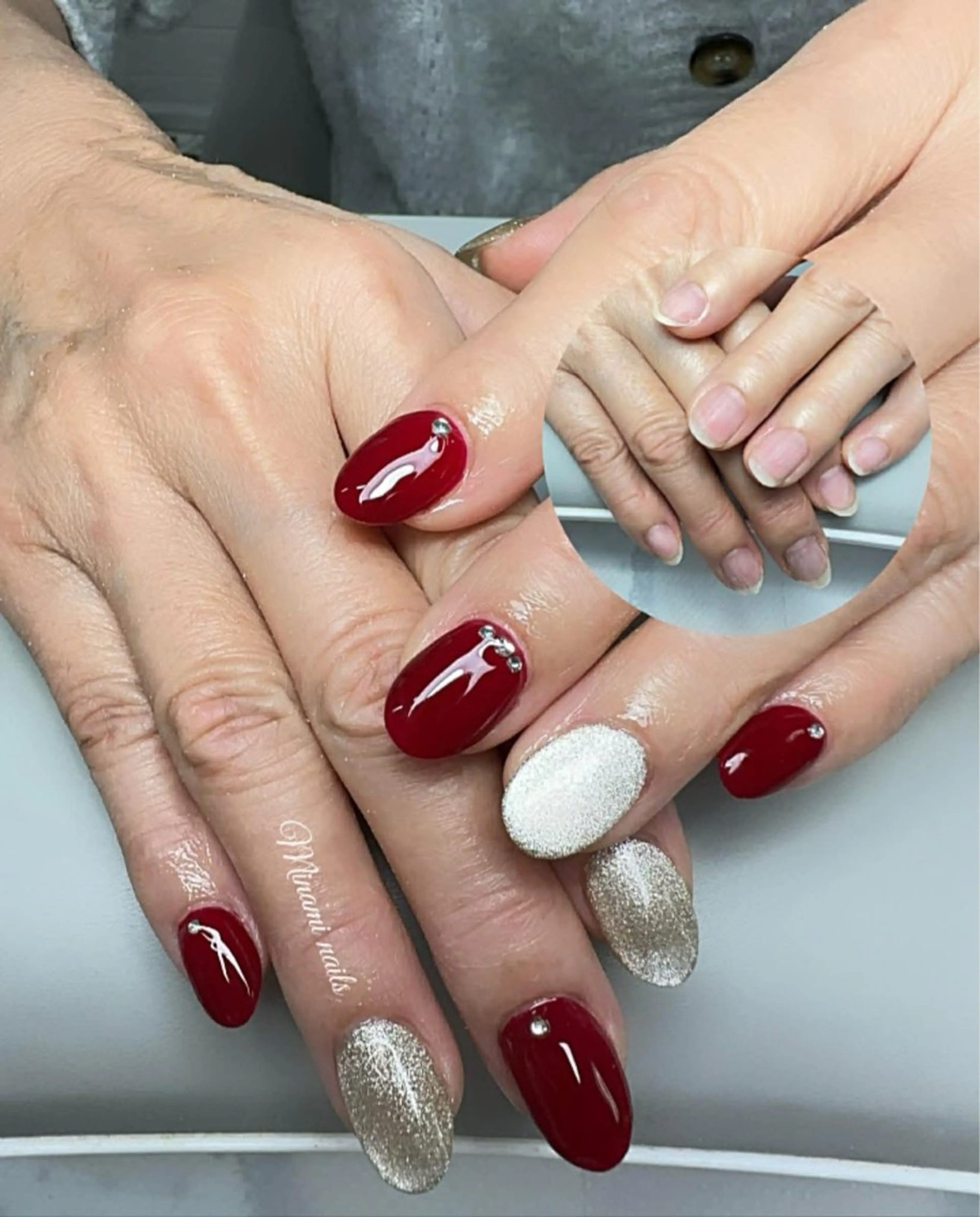 ネイル アートネイル オーロラネイル ガーリー キラキラネイル 韓国ネイル フットネイル Minami Nailsのネイルデザイン