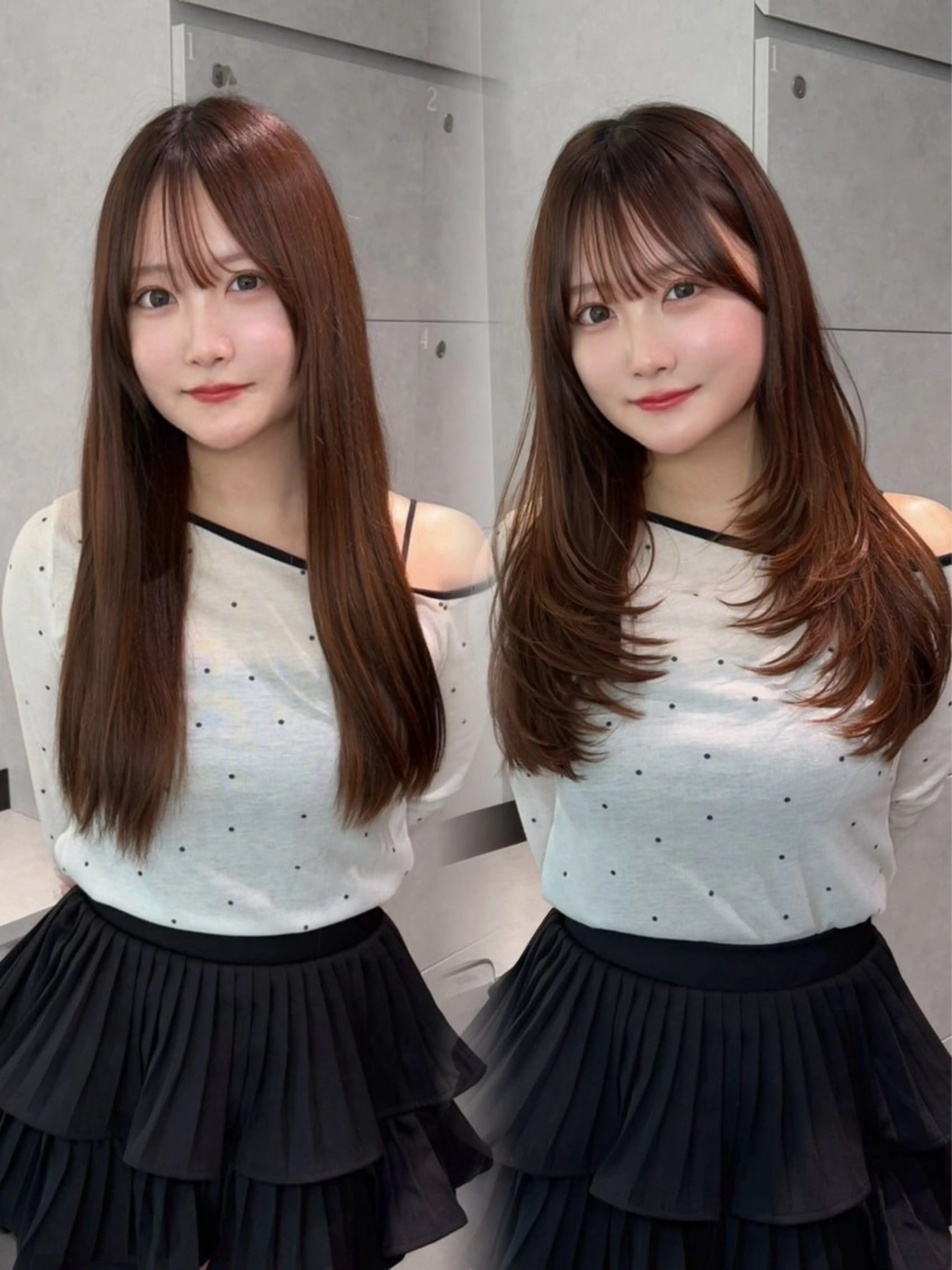 ロング ハッシュカット ハイレイヤー レイヤーカット 吉村 駿佑のヘアスタイル