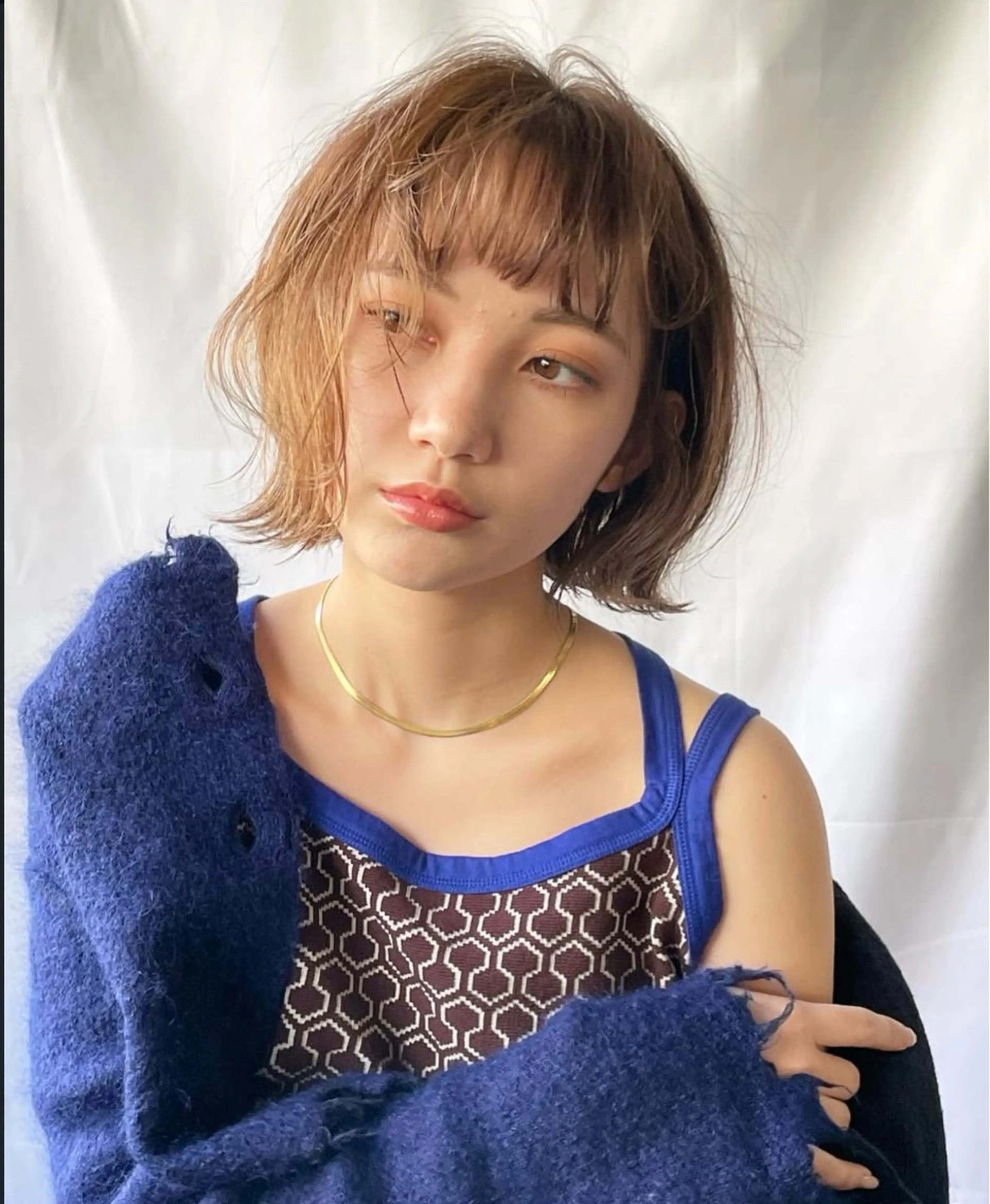 ミディアム カラー ヘアアレンジ ボブレイヤー ボブ レイヤーカット 栄💗レイヤーカット ｜パーマ｜haruのヘアスタイル