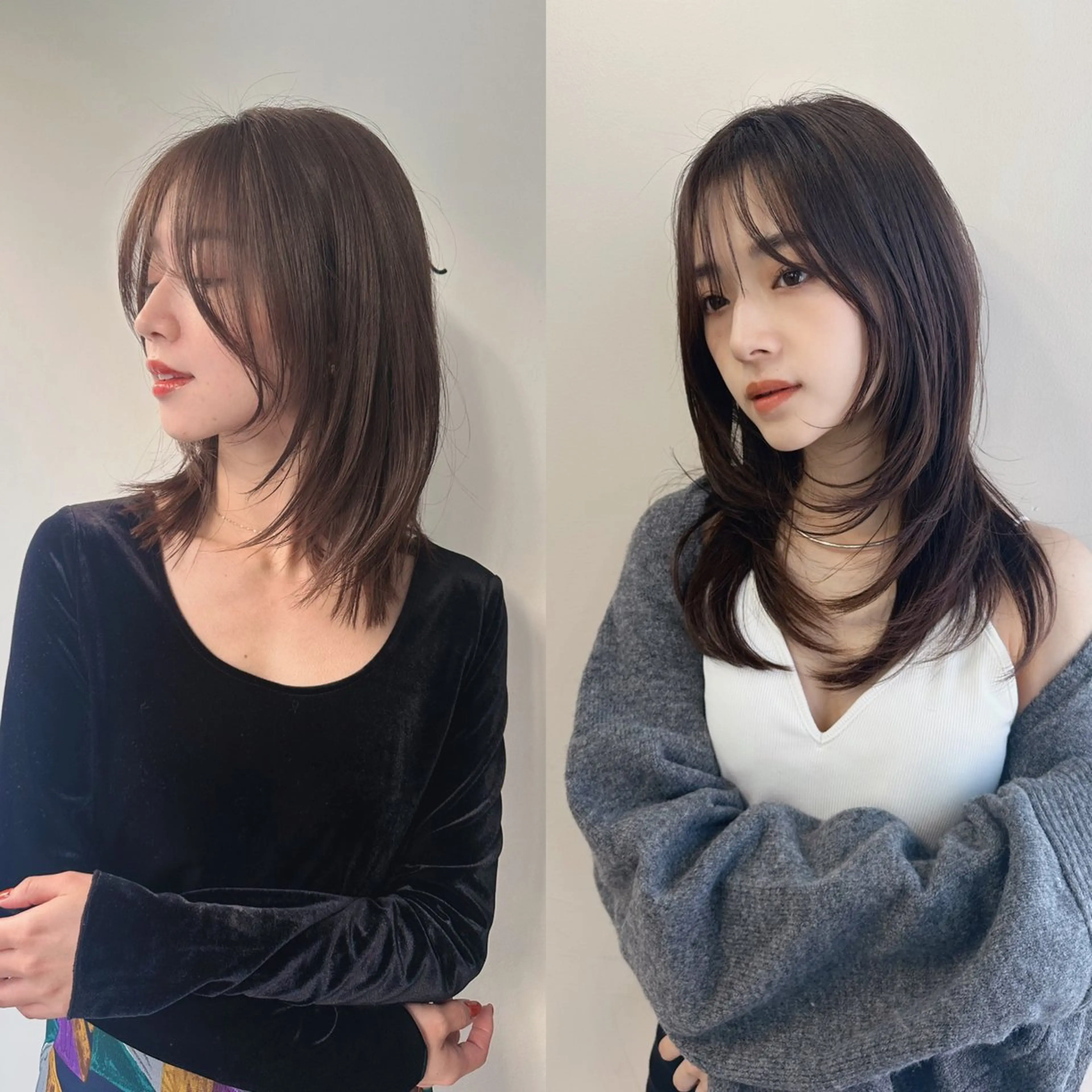 セミロング 鎌倉 彩のヘアスタイル