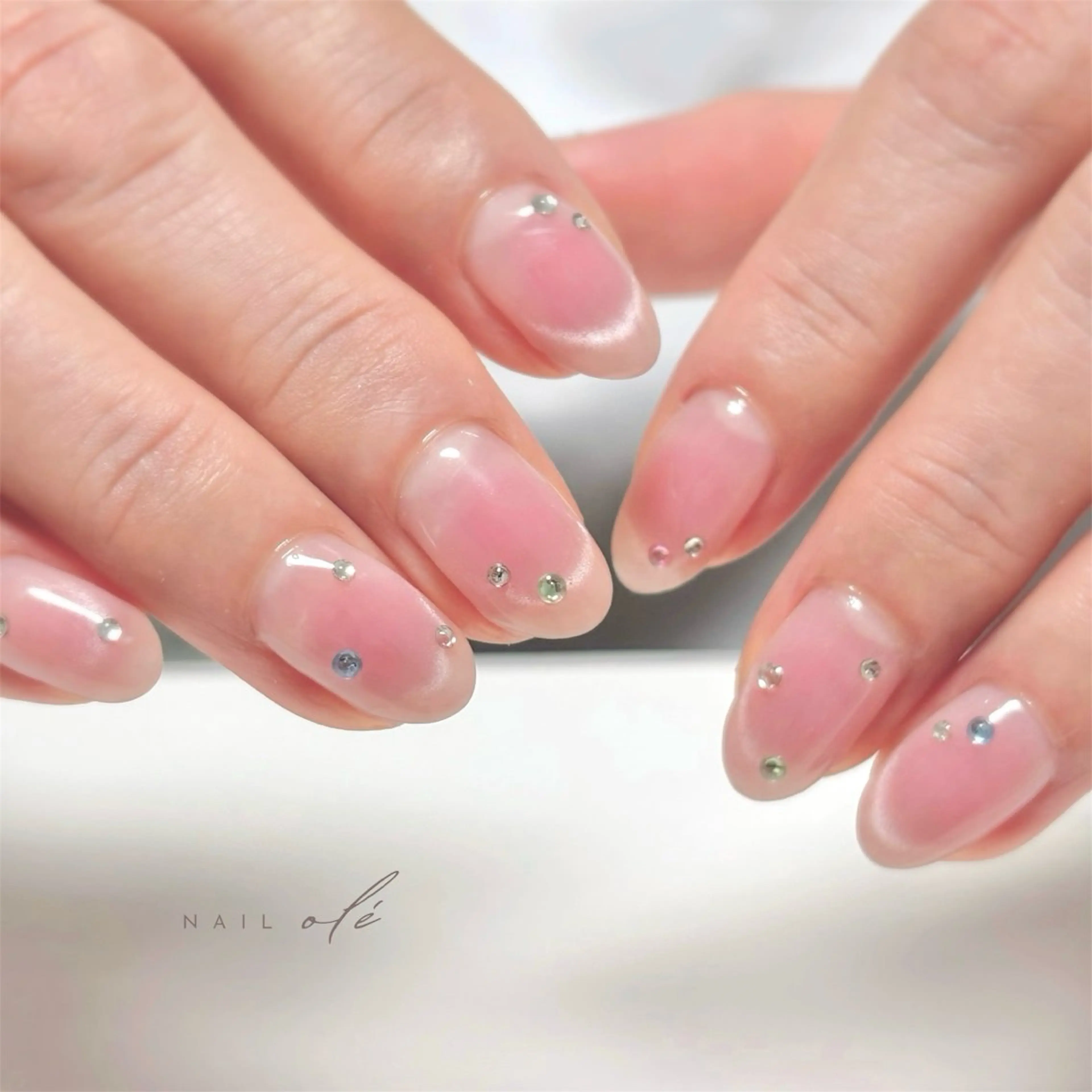 ネイル チークネイル マグネットネイル シンプルネイル ハンドネイル NAIL oleのネイルデザイン