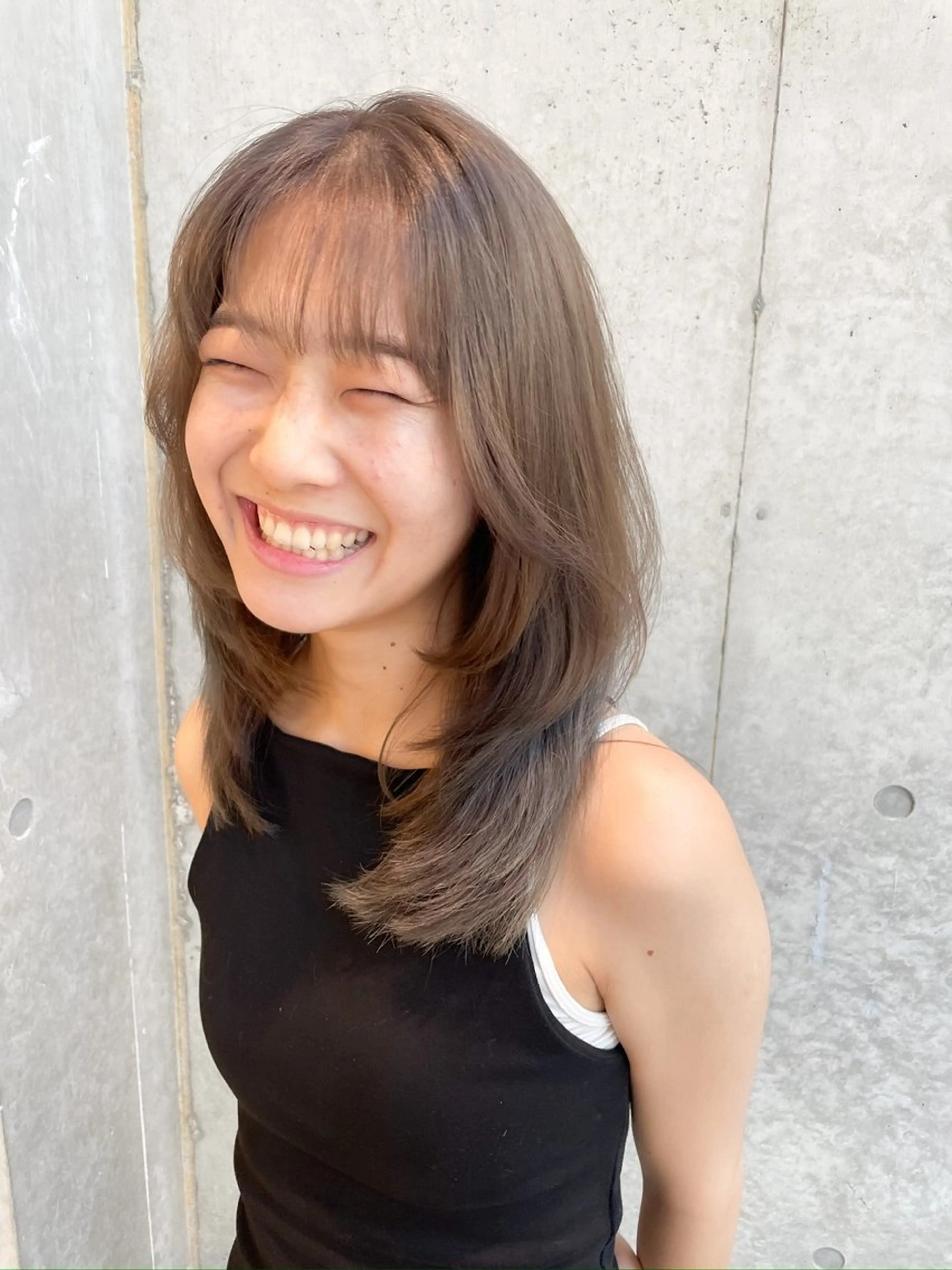 ミディアム カラー ヘアアレンジ ミニボブ/ブリーチ 🌈MISATOのヘアスタイル