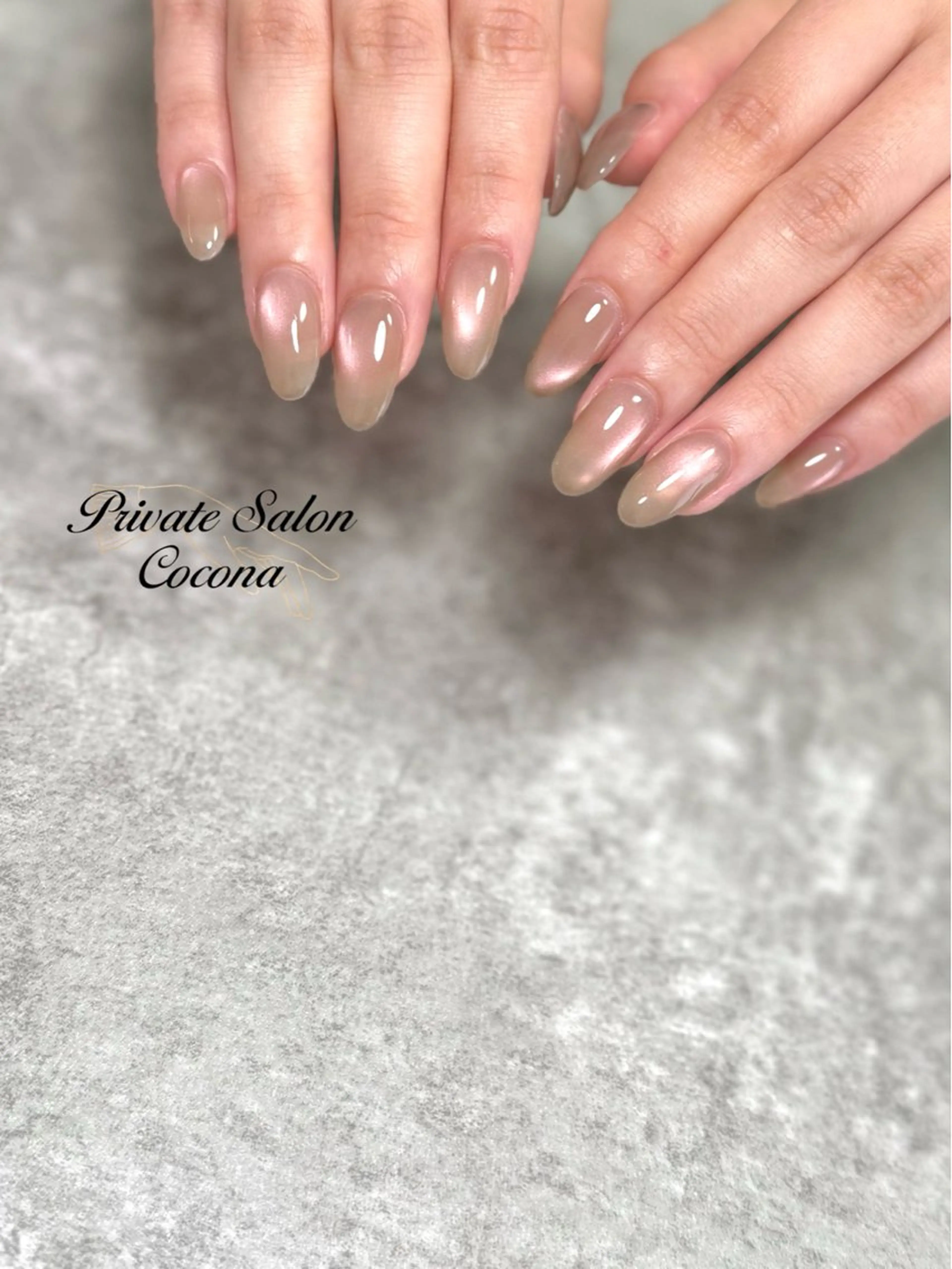 ネイル マグネットネイル マグネットワンカラー ワンカラーネイル ハンドネイル プライベートサロン nailcoconaのネイルデザイン