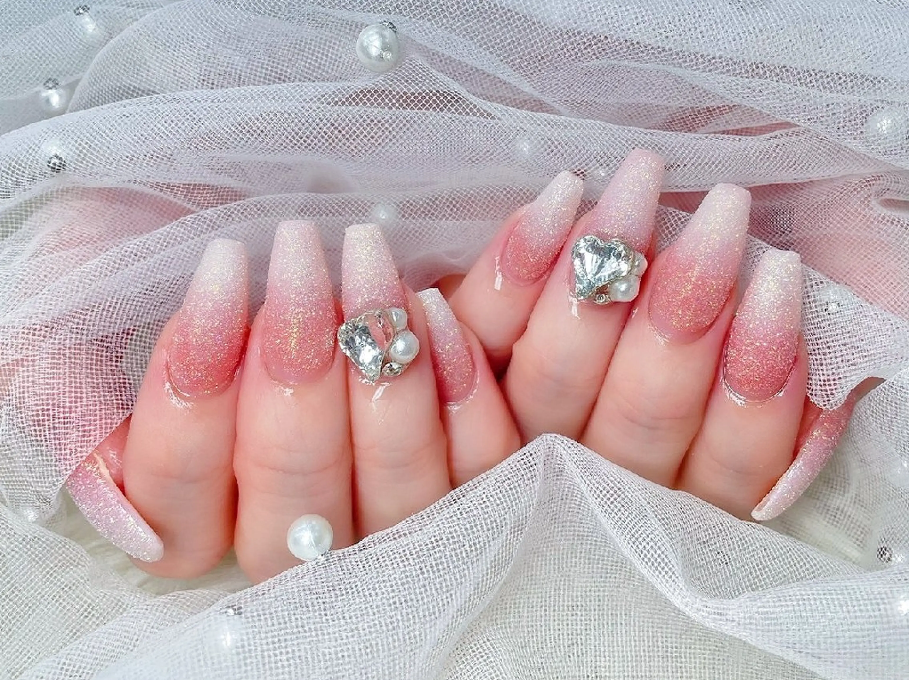 ネイル チークネイル 長さ出し フラッシュネイル フレンチネイル ジェルネイル Chouette Nailのネイルデザイン