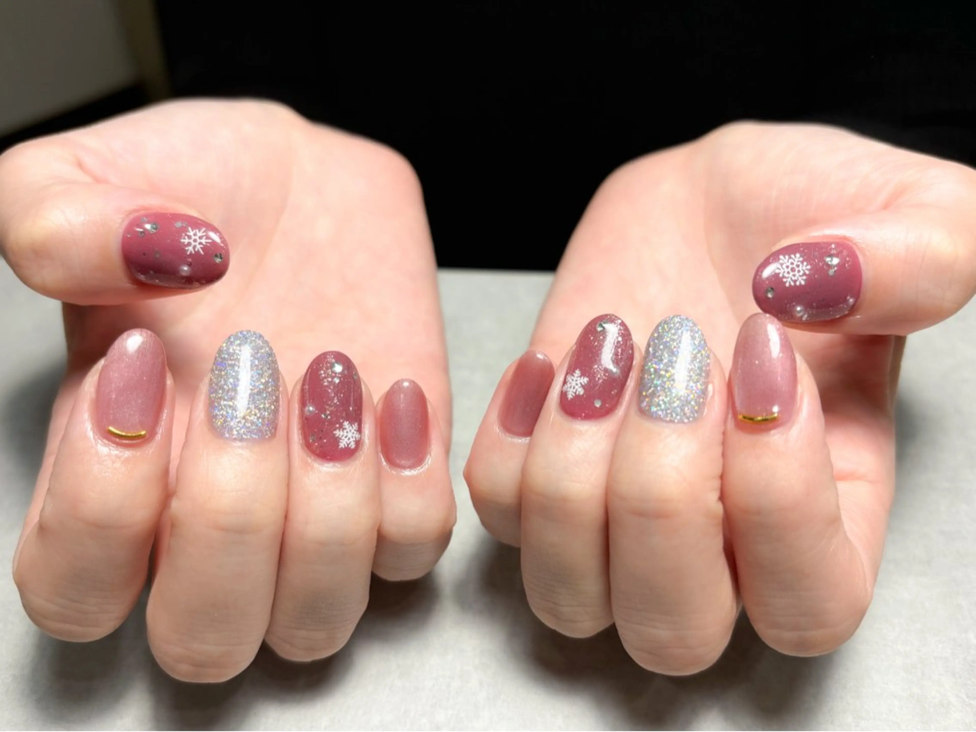 ネイル ジェルネイル パラジェル 冬ネイル ハンドネイル BEAUTY SALON yc.hacci所属・SALON yc.hacciのマツエク・マツパデザイン