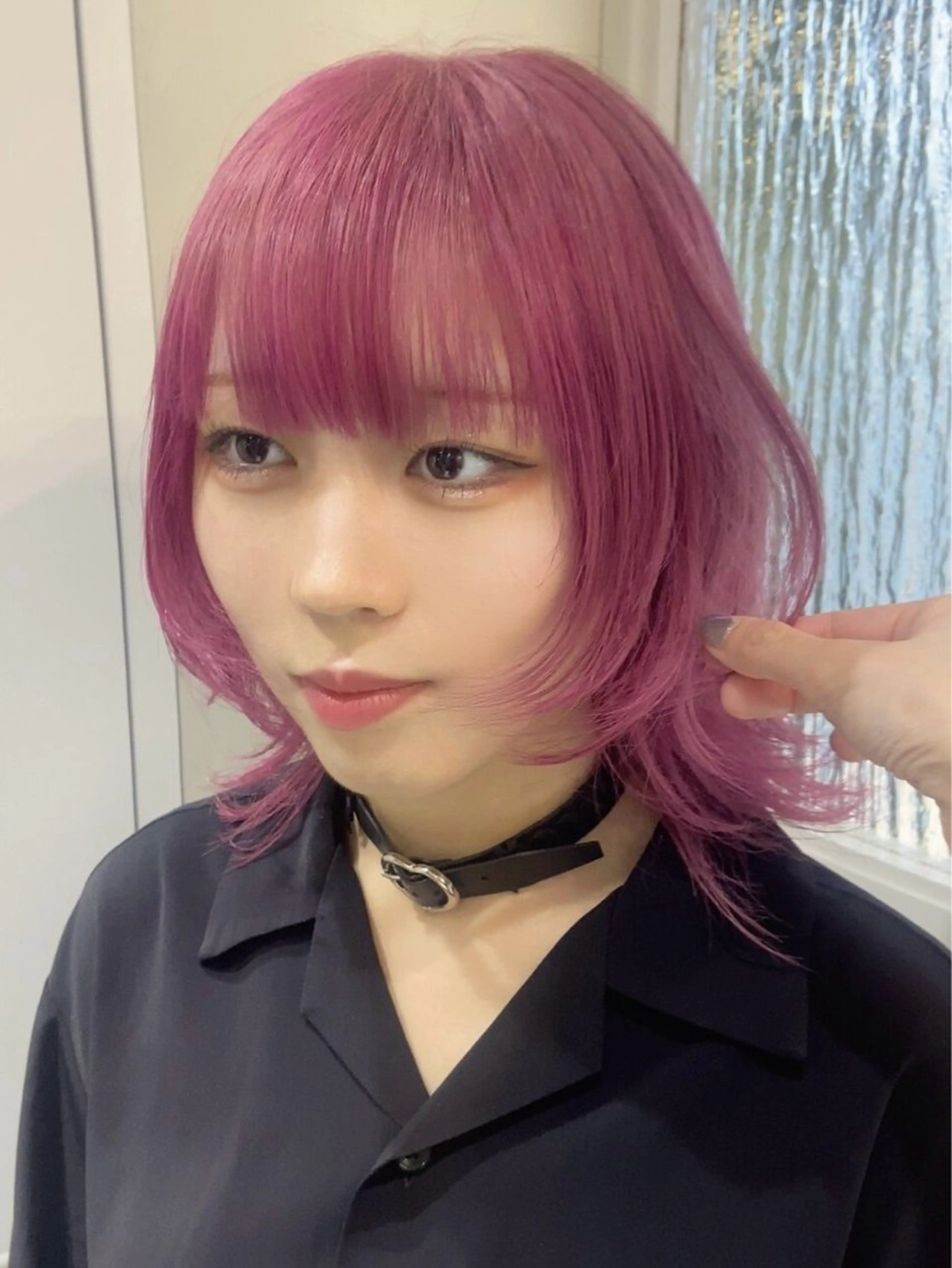 セミロング カラー アッシュ ベージュカラー ブルーカラー 透明感カラー グレージュ カット ハイトーン/ブリーチ 💙みずき💙のヘアスタイル