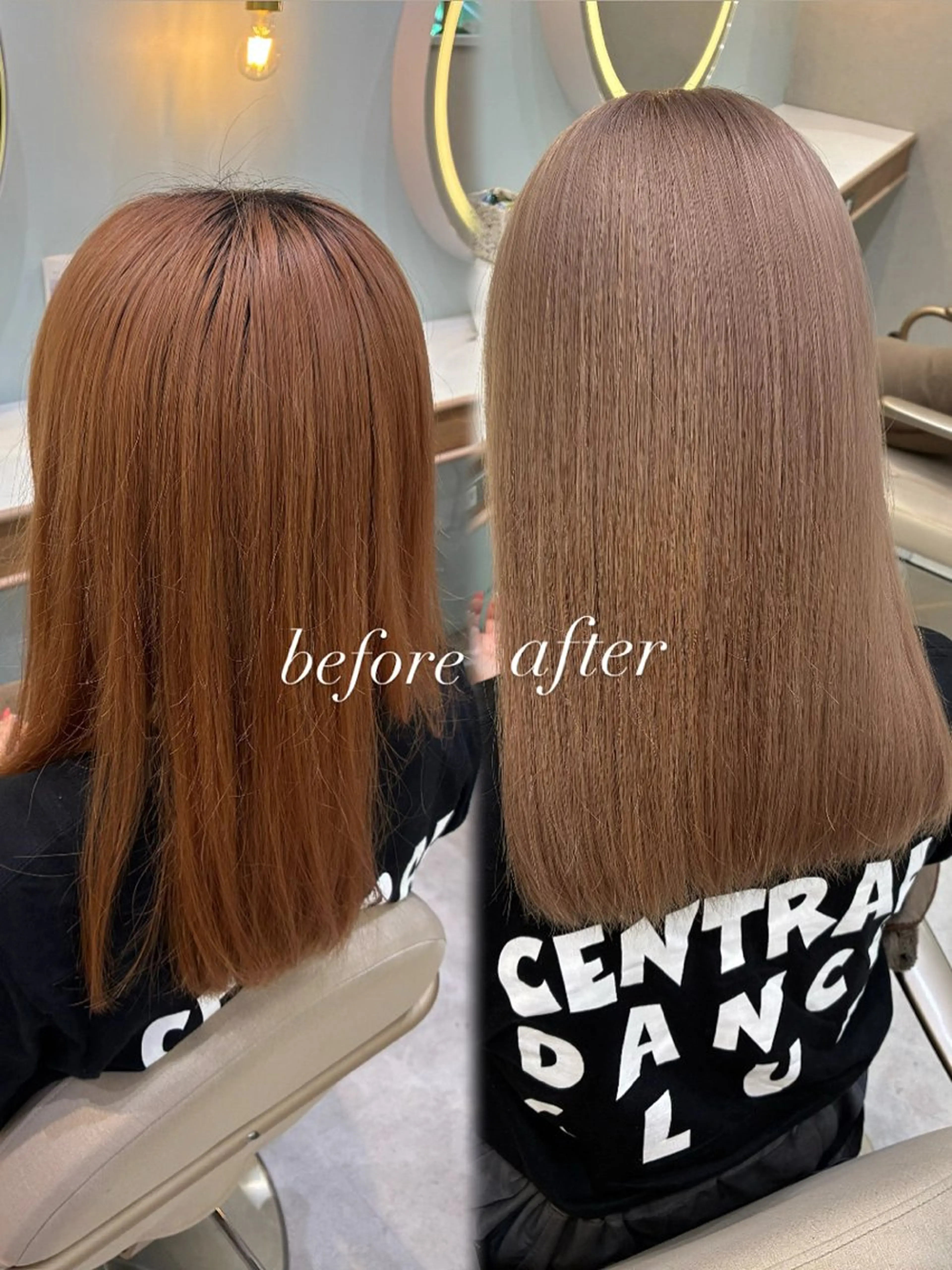 ロング カラー ブリーチ ピンクカラー ヘアカラー トリートメント ハイトーン/韓国ヘア senaのヘアスタイル