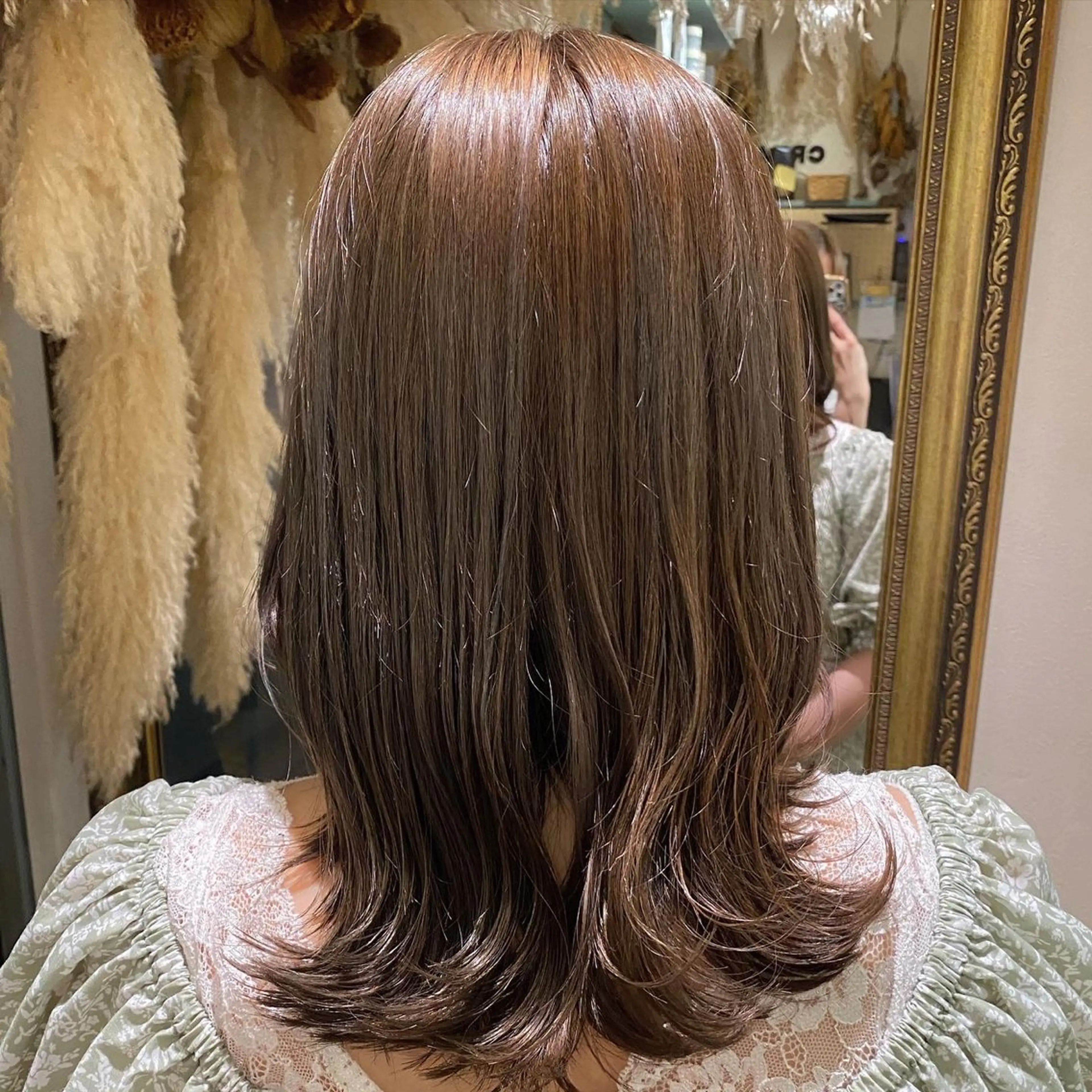 ミディアム カラー ヘアカラー 透明感カラー/韓国 ヘア🩶yuri🩵のヘアスタイル