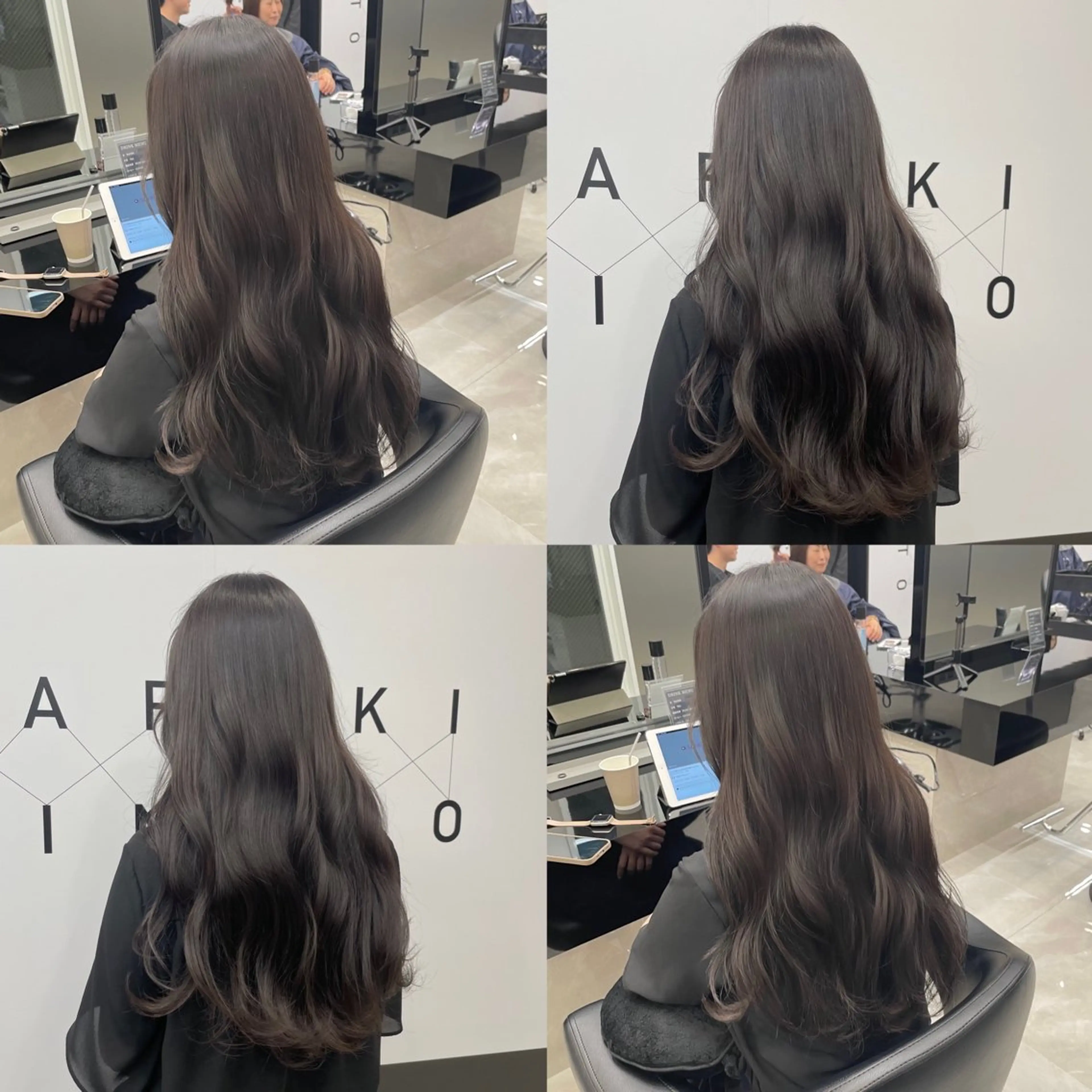 ロング カラー アッシュ アッシュグレー アッシュグレージュ 透明感カラー グレージュ 新宿/顔周りカット/ レイヤー/がっきーのヘアスタイル