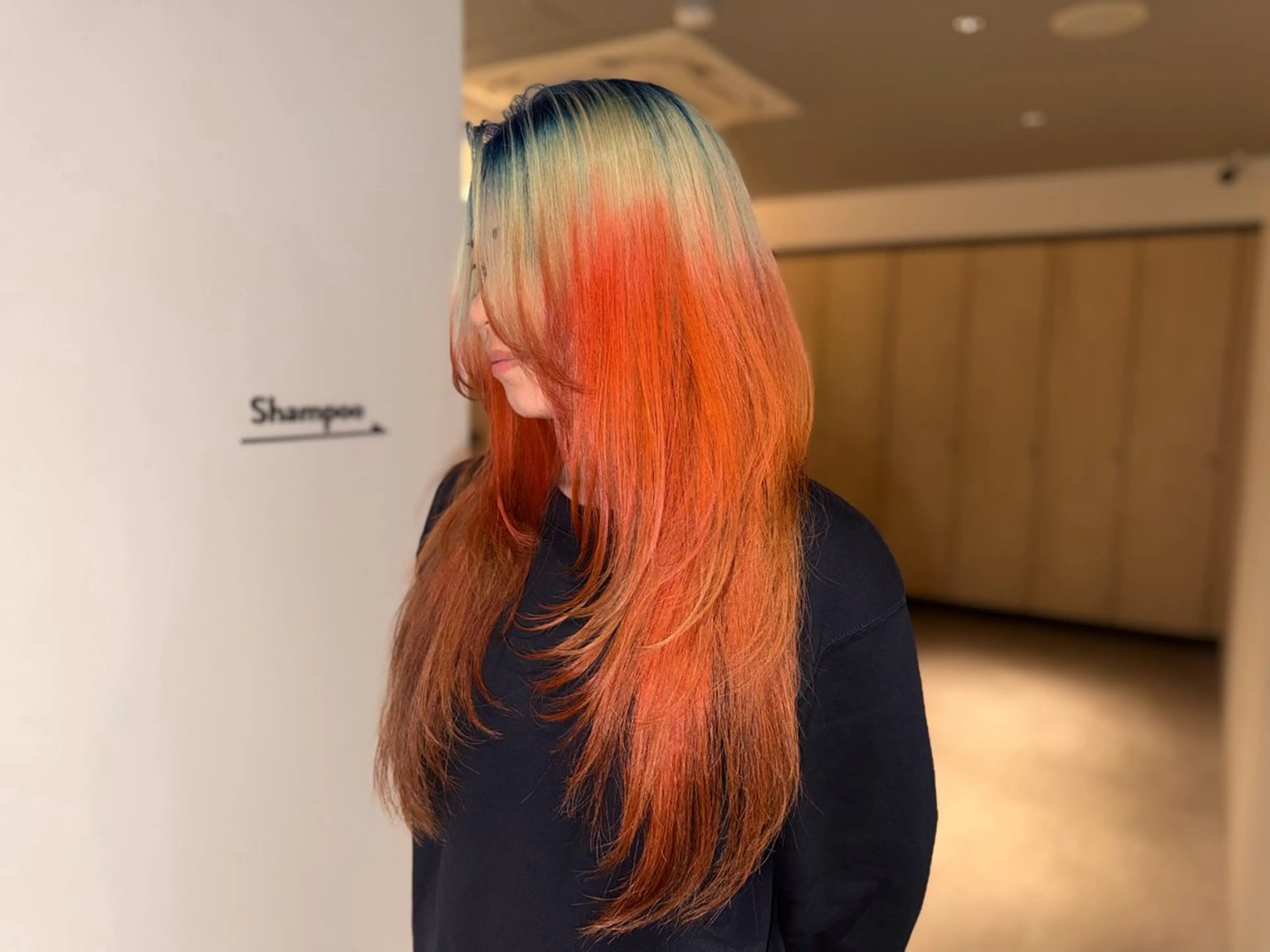 ミディアム カラー ヘアカラー 岡山ハイトーン・ ルーツカラー/こもものヘアスタイル