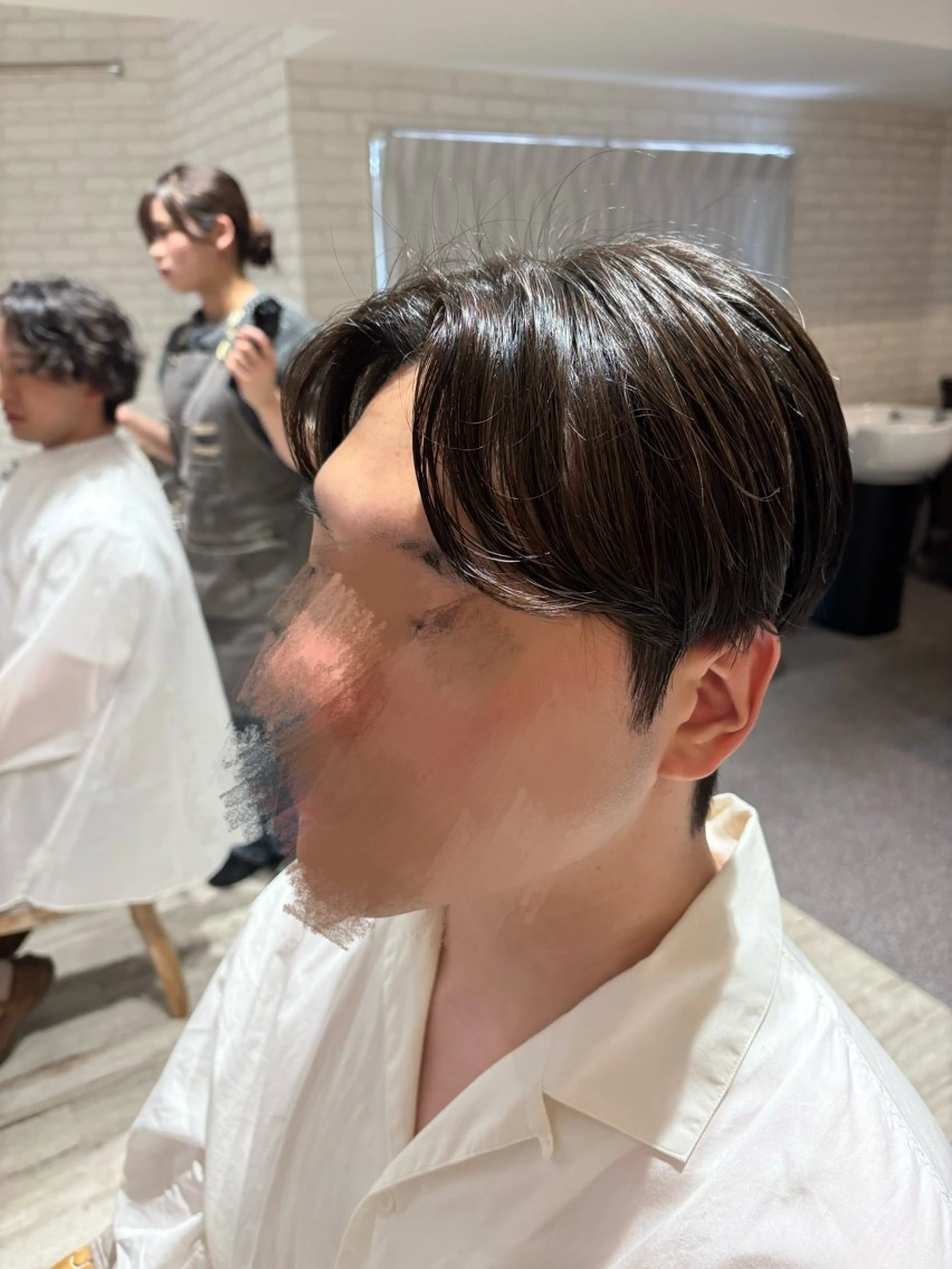 ショート パーマ メンズ ダウンパーマ メンズパーマ ニュアンスパーマ カット パーマ 透明感/韓国風 HIRARIのヘアスタイル