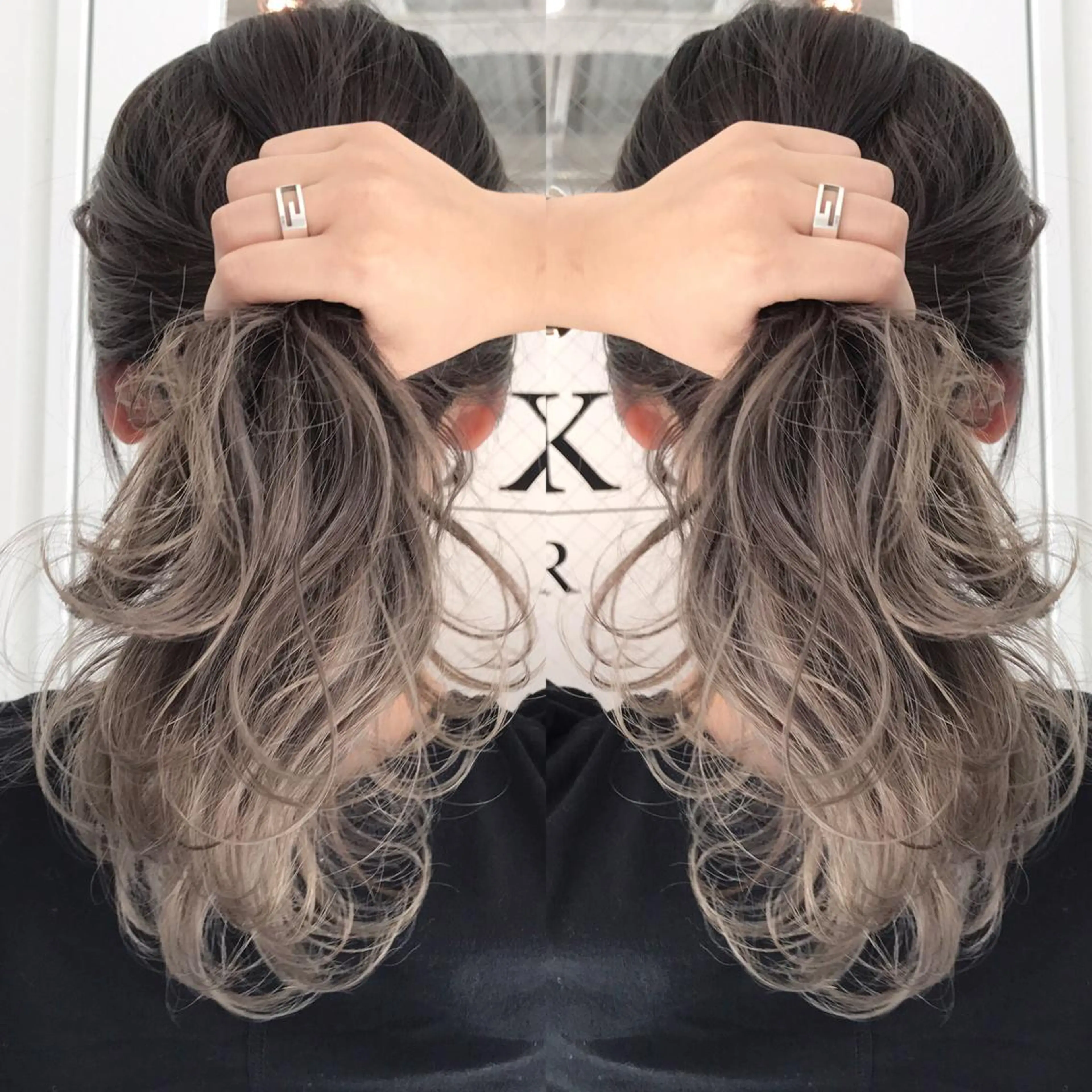 セミロング カラー ヘアアレンジ カット ヘアカラー トリートメント 縮毛矯正 髪質改善寺坂雄飛💐のヘアスタイル