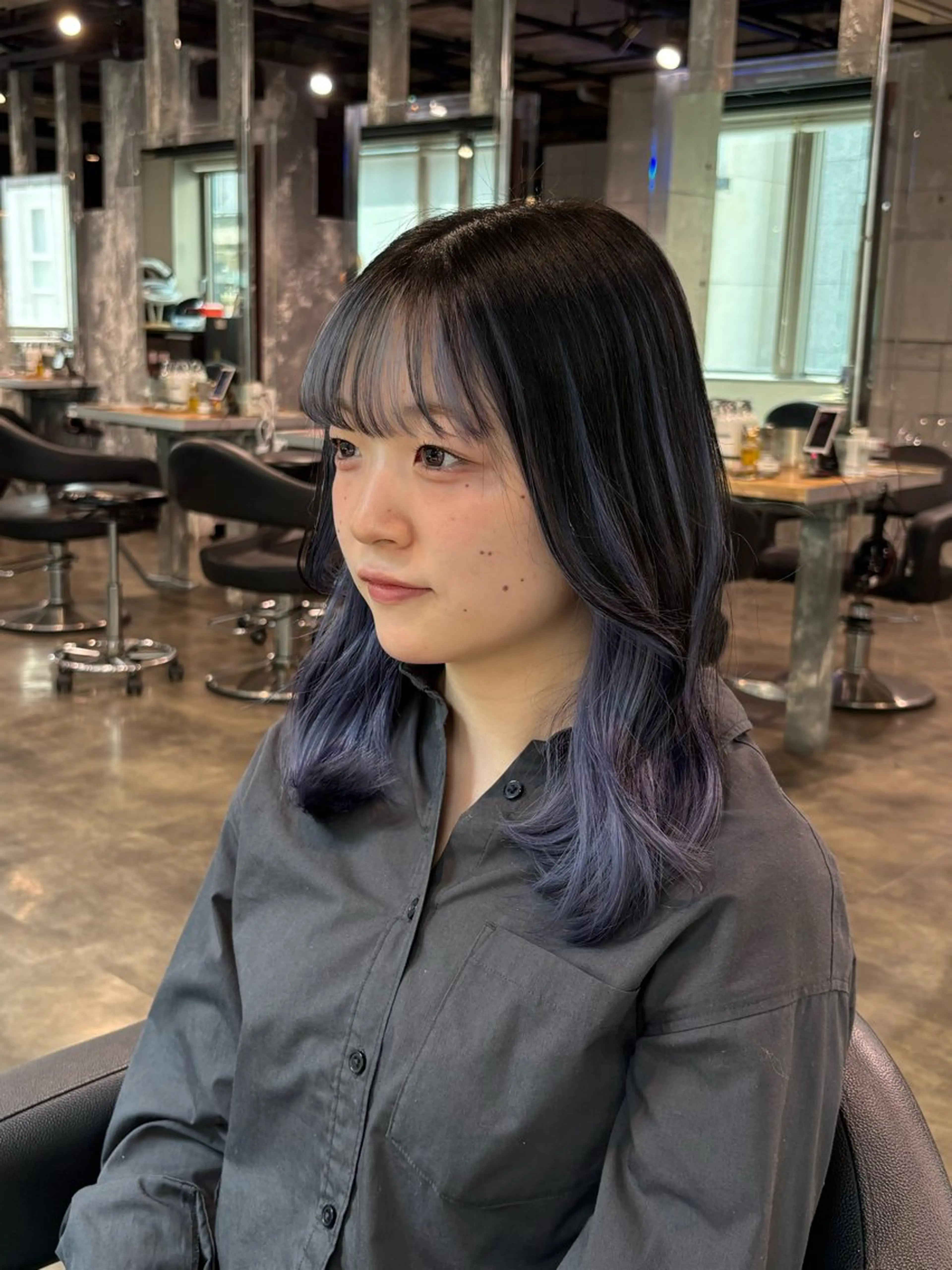 ミディアム カラー ヘアカラー ハイトーン 横浜💞ミオのヘアスタイル