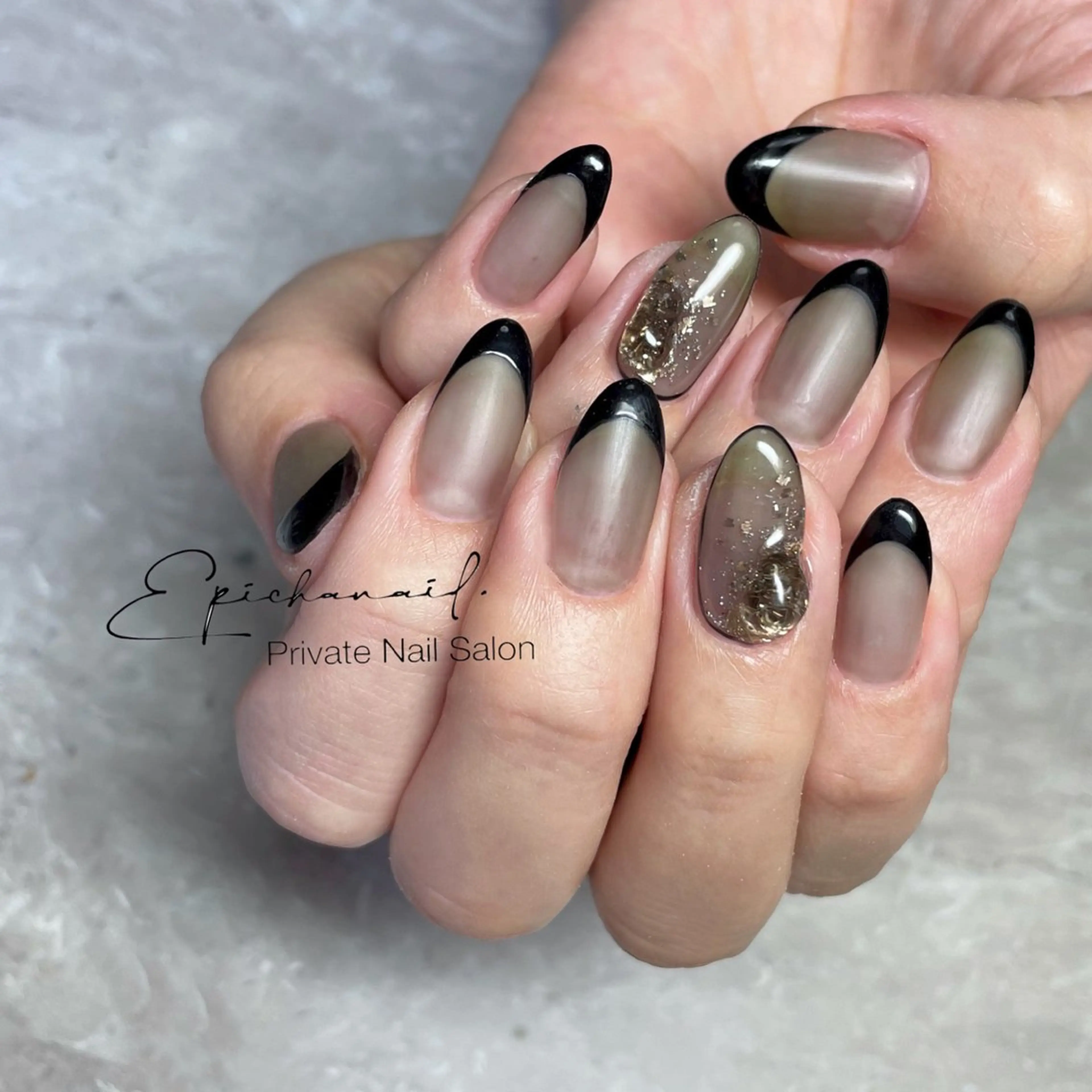 ネイル フレンチネイル マットネイル EPICHA NAILのネイルデザイン