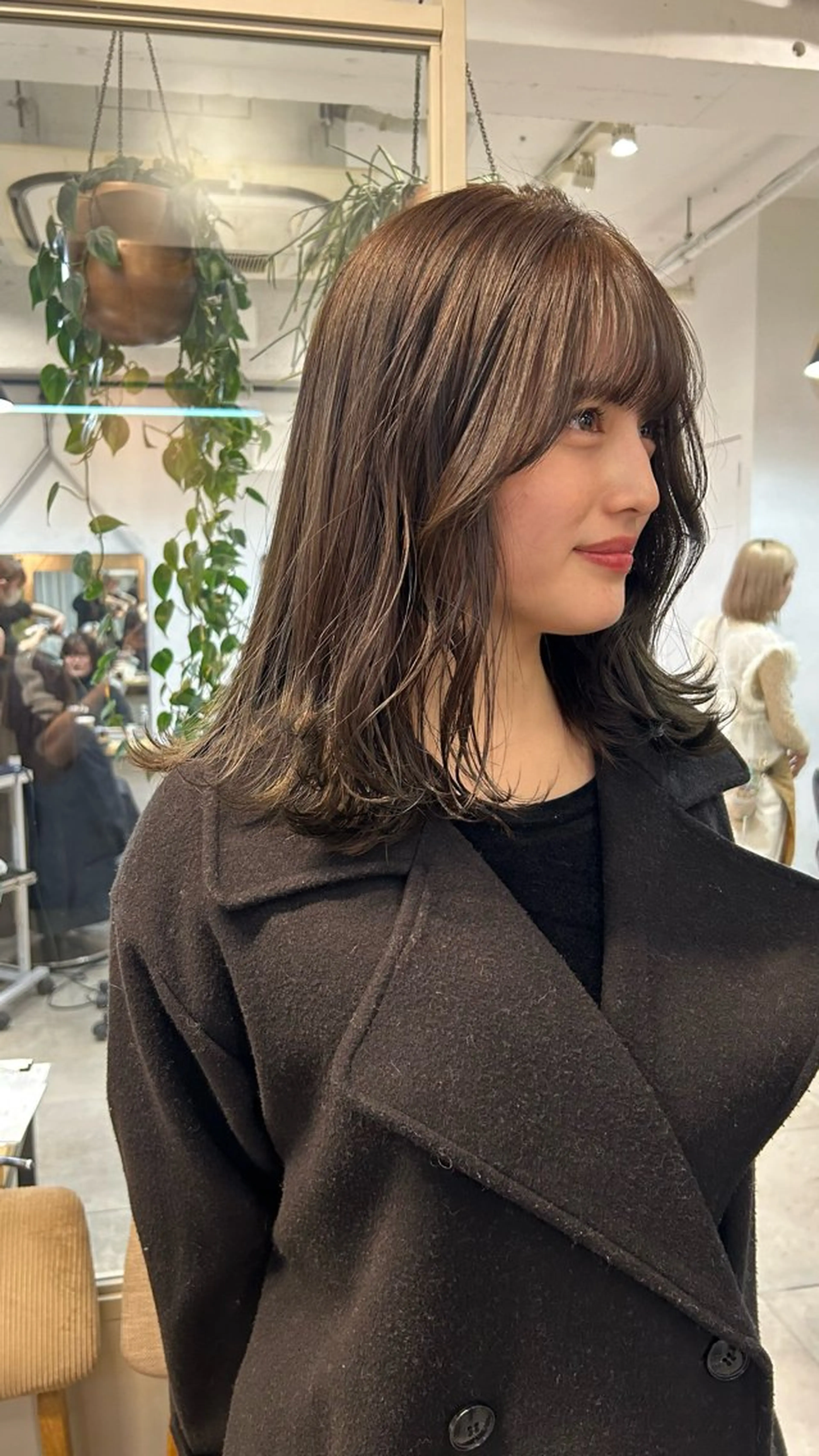 ミディアム カラー ヘアカラー トリートメント じゅわっと暖色カラー 🍊Moemiのヘアスタイル