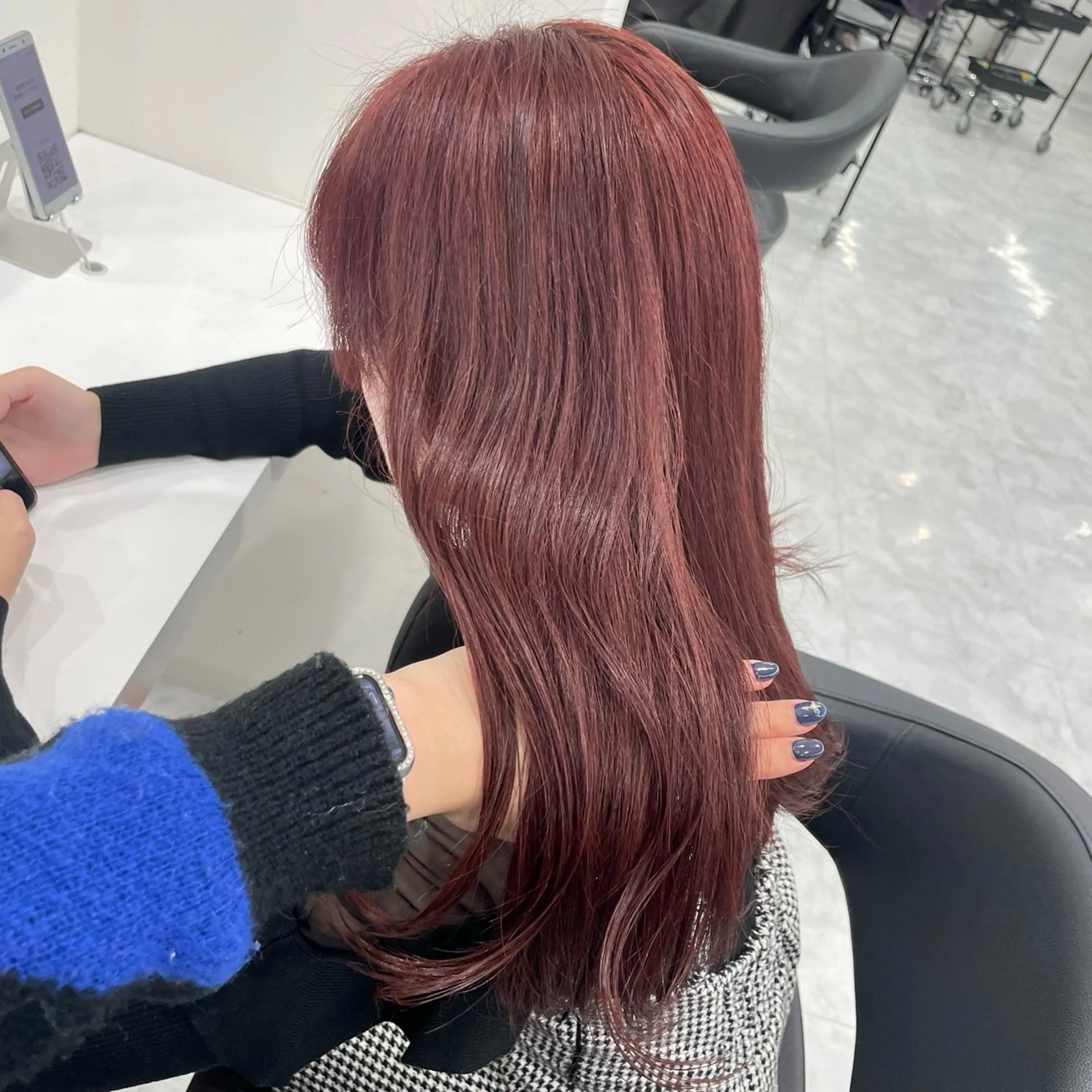 ミディアム カラー レッドカラー ブリーチなし🌼トレ ンド🌼似合わせのヘアスタイル