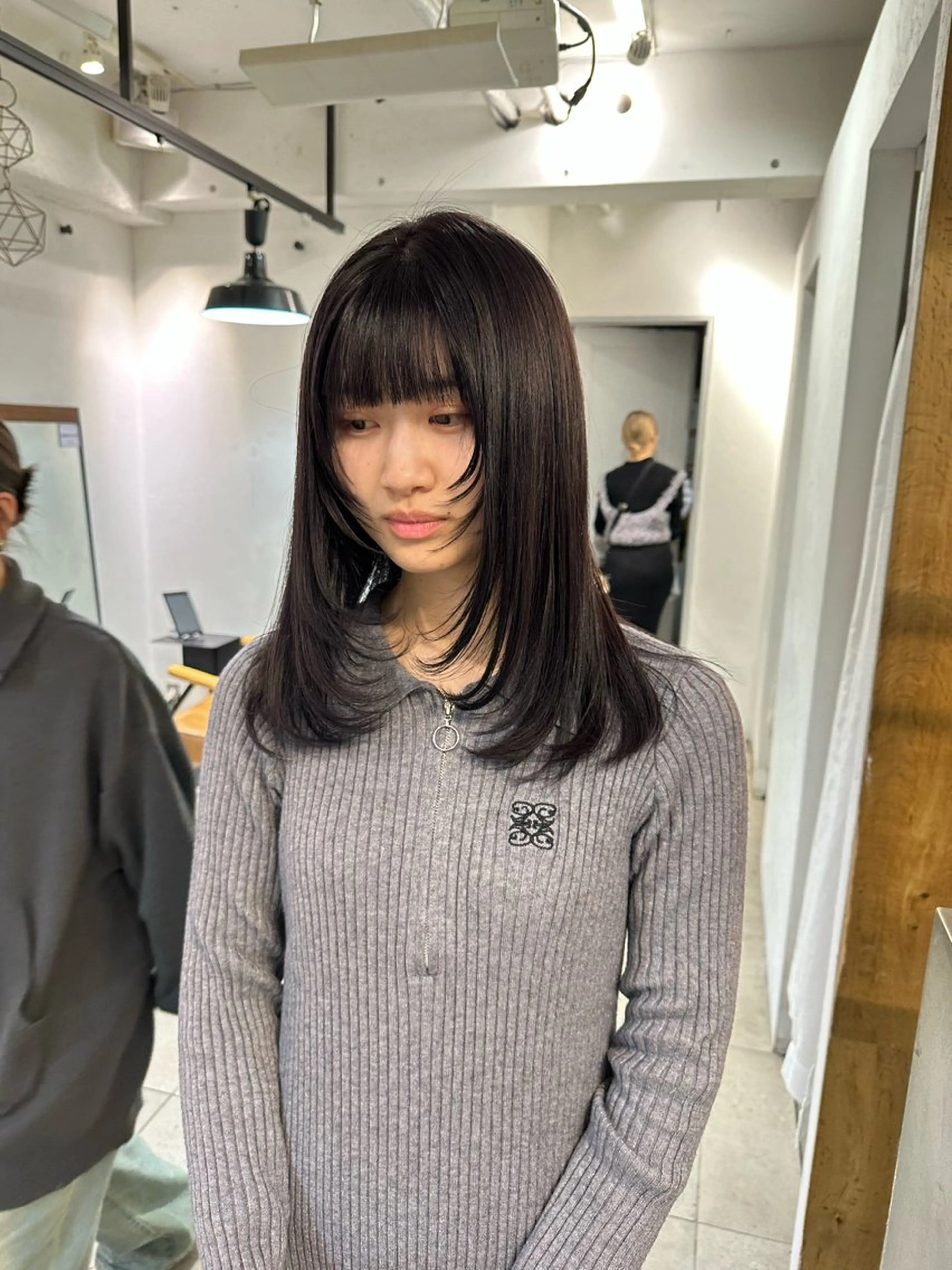 セミロング カラー ブリーチ ハイトーンカラー ブリーチなしカラー ボブ REINA☁️透明感 カラー/ぷつっと♡のヘアスタイル