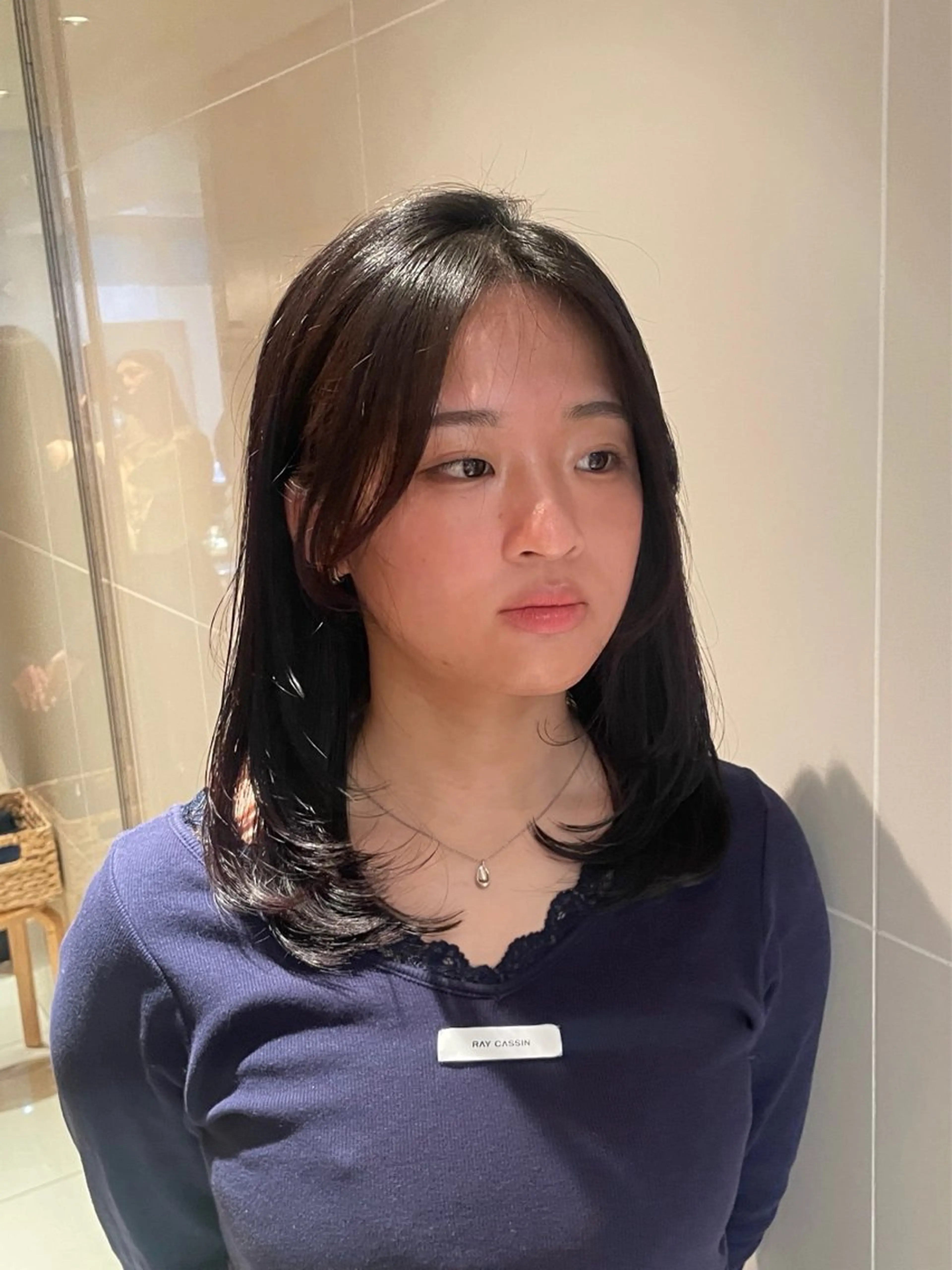 ミディアム 似合わせカット カット トリートメント 縮毛矯正/レイヤー 🌙児玉光瑠のヘアスタイル