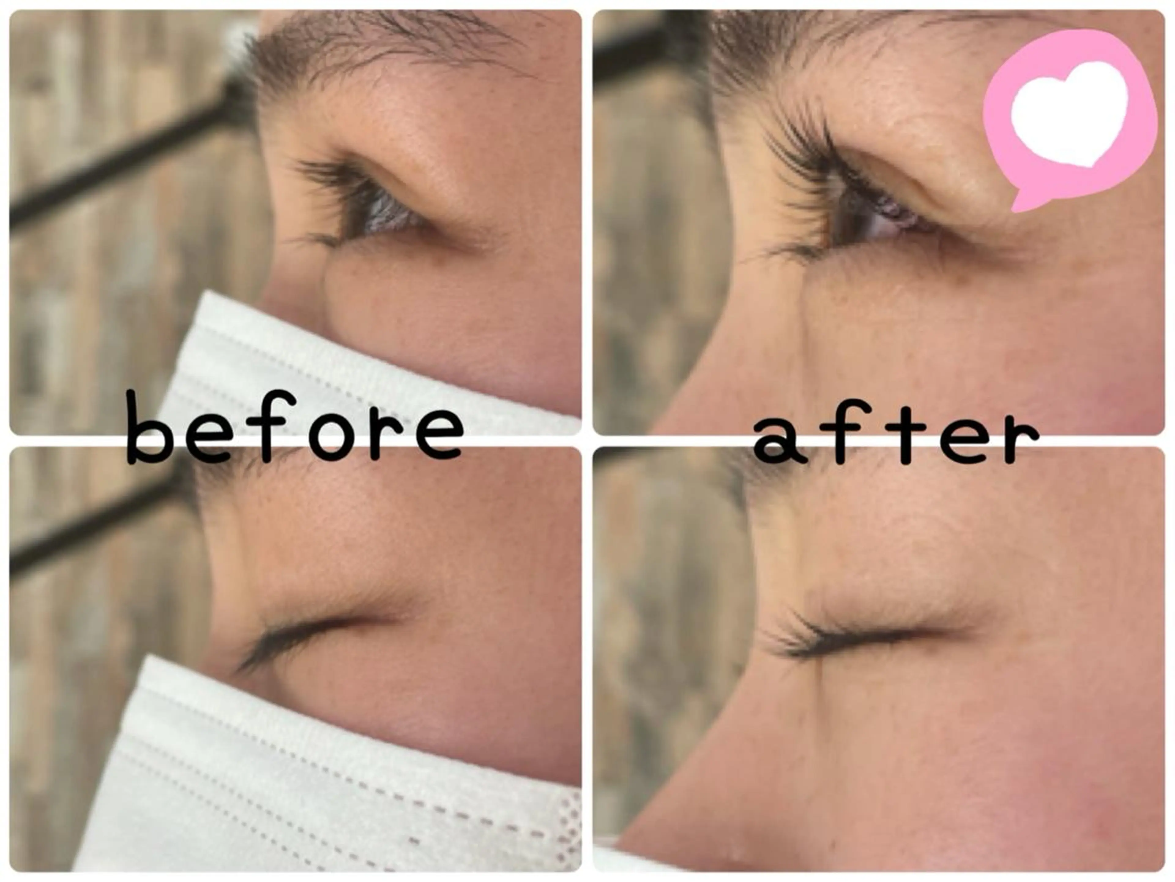 マツエク・マツパ パリジェンヌラッシュリフト 自宅マツエクサロン A/Rのマツエク・マツパデザイン