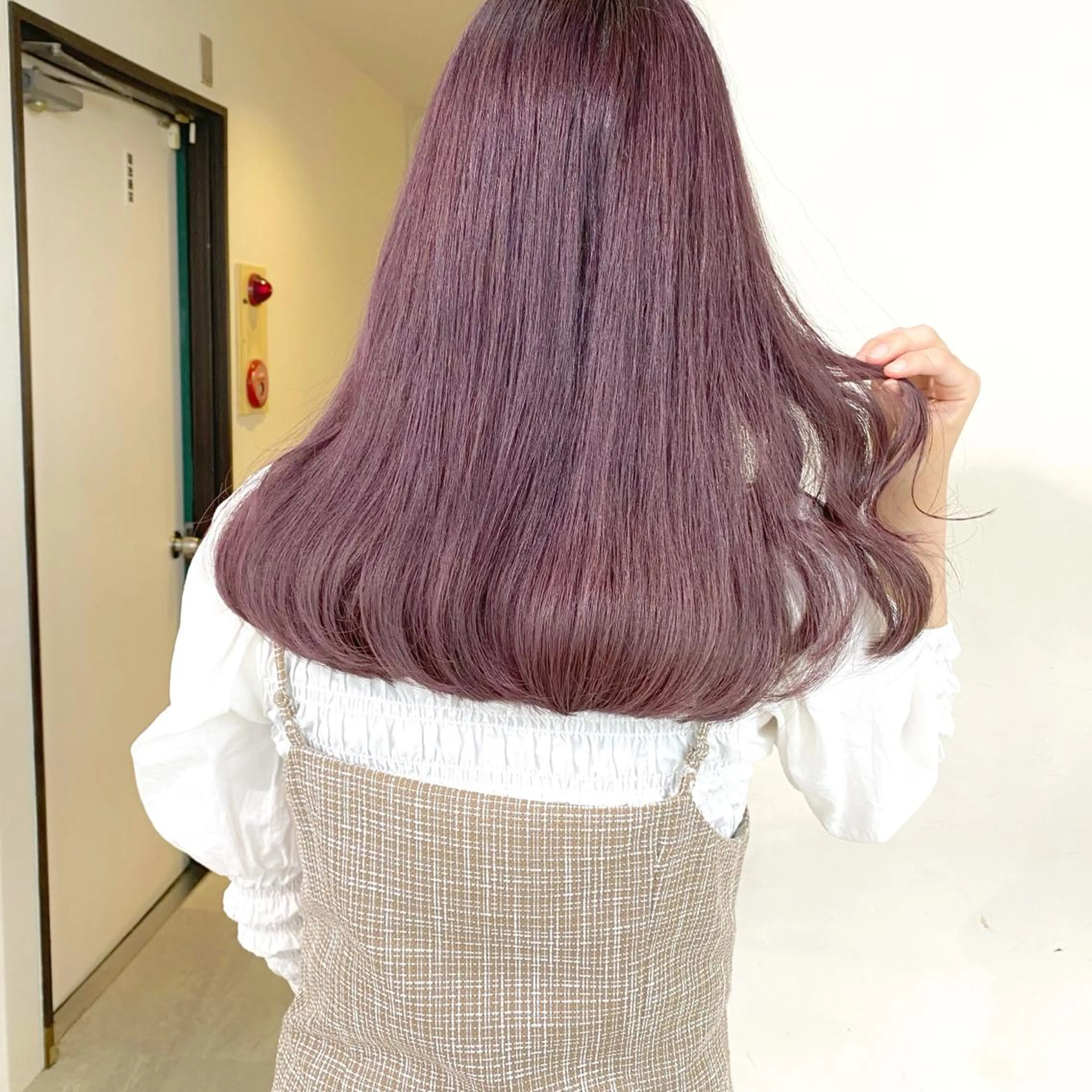 カラー ベージュカラー ブリーチ ラベンダーカラー ピンクカラー ピンクラベンダー mizuki/ピンク ベージュ.レイヤーのヘアスタイル