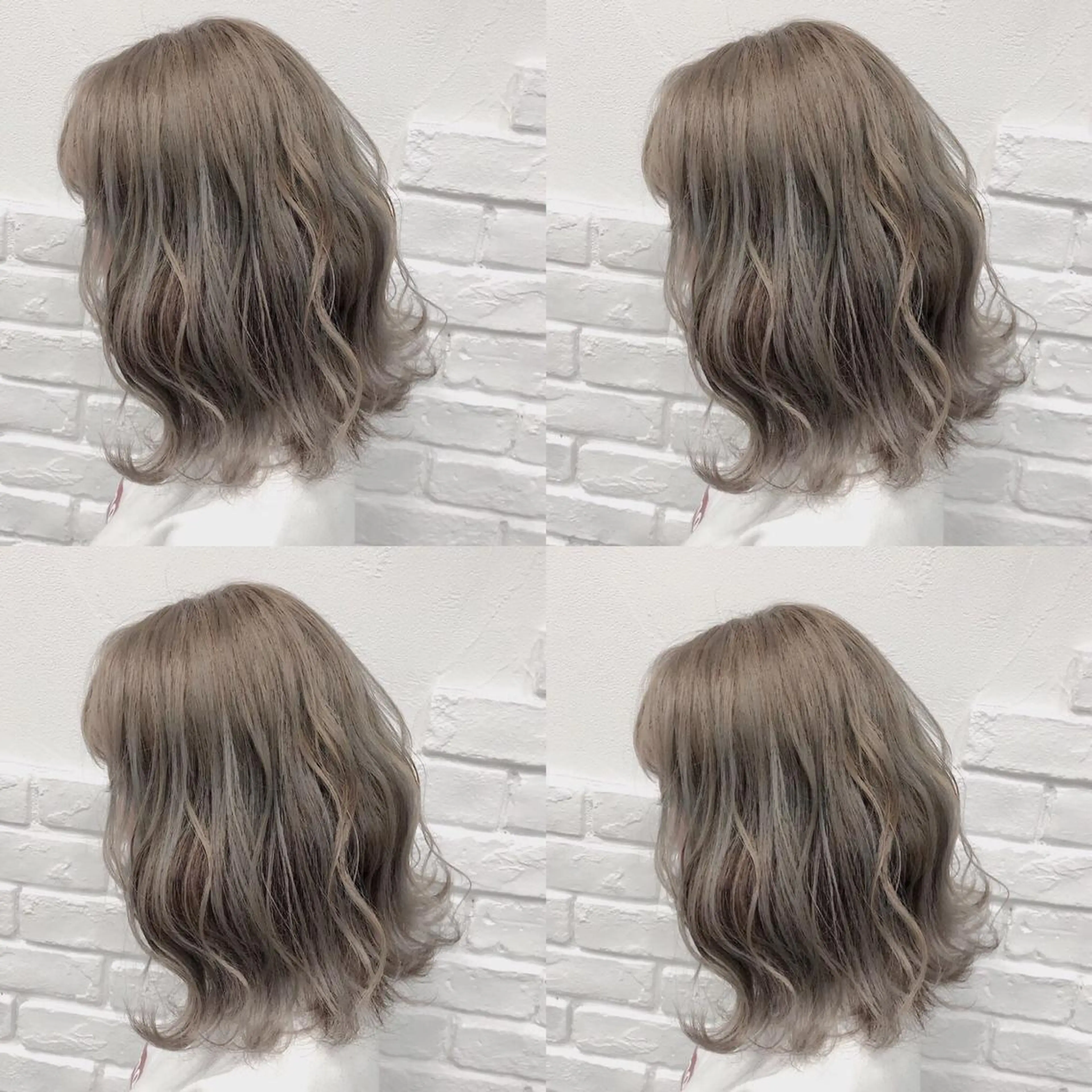 ミディアム カラー 韓国レイヤーカット/ 儚げカラーチナツのヘアスタイル