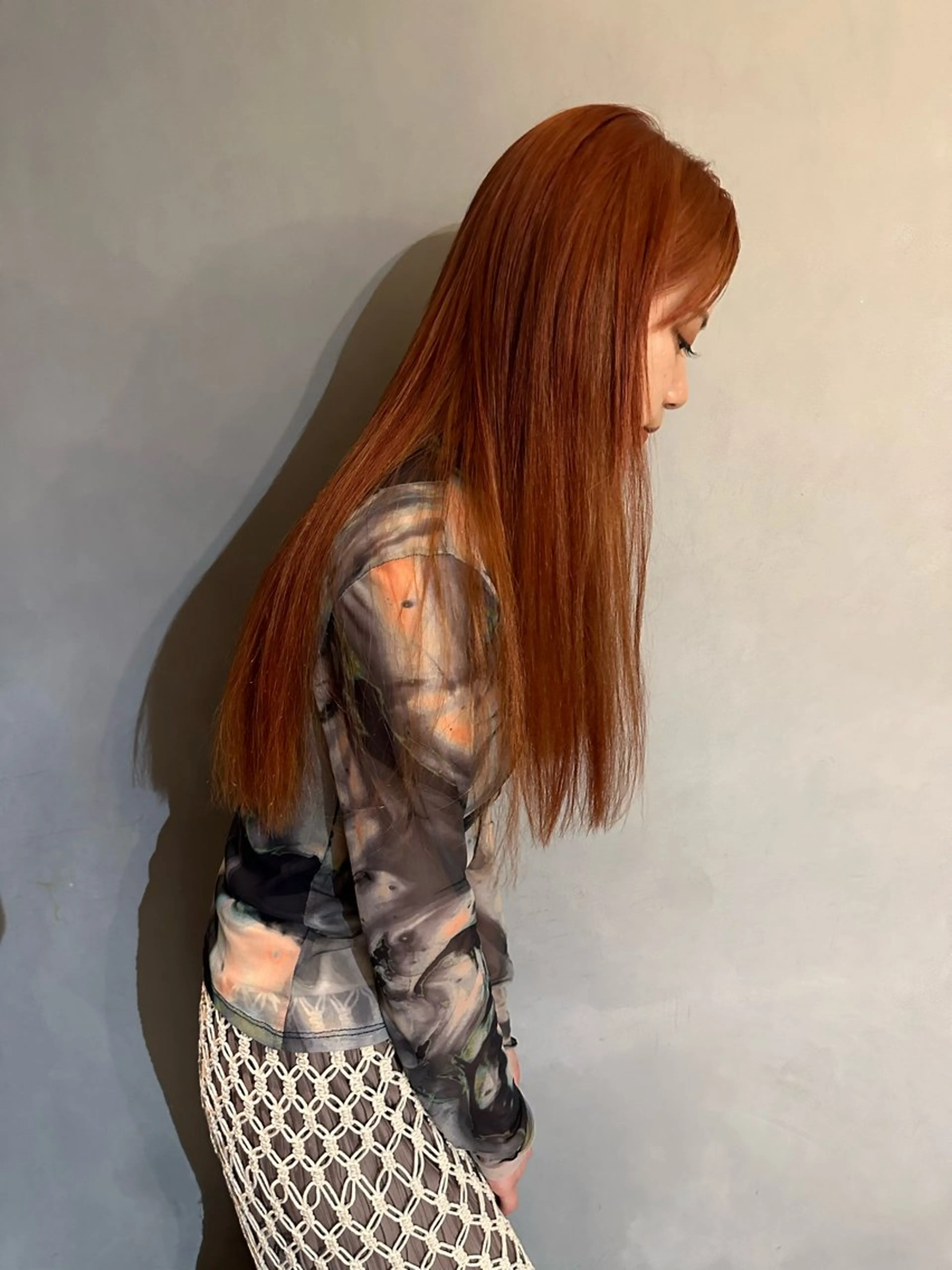 ロング カラー カット エクステ 美髪・シールエクステ ホソタニリョウコのヘアスタイル