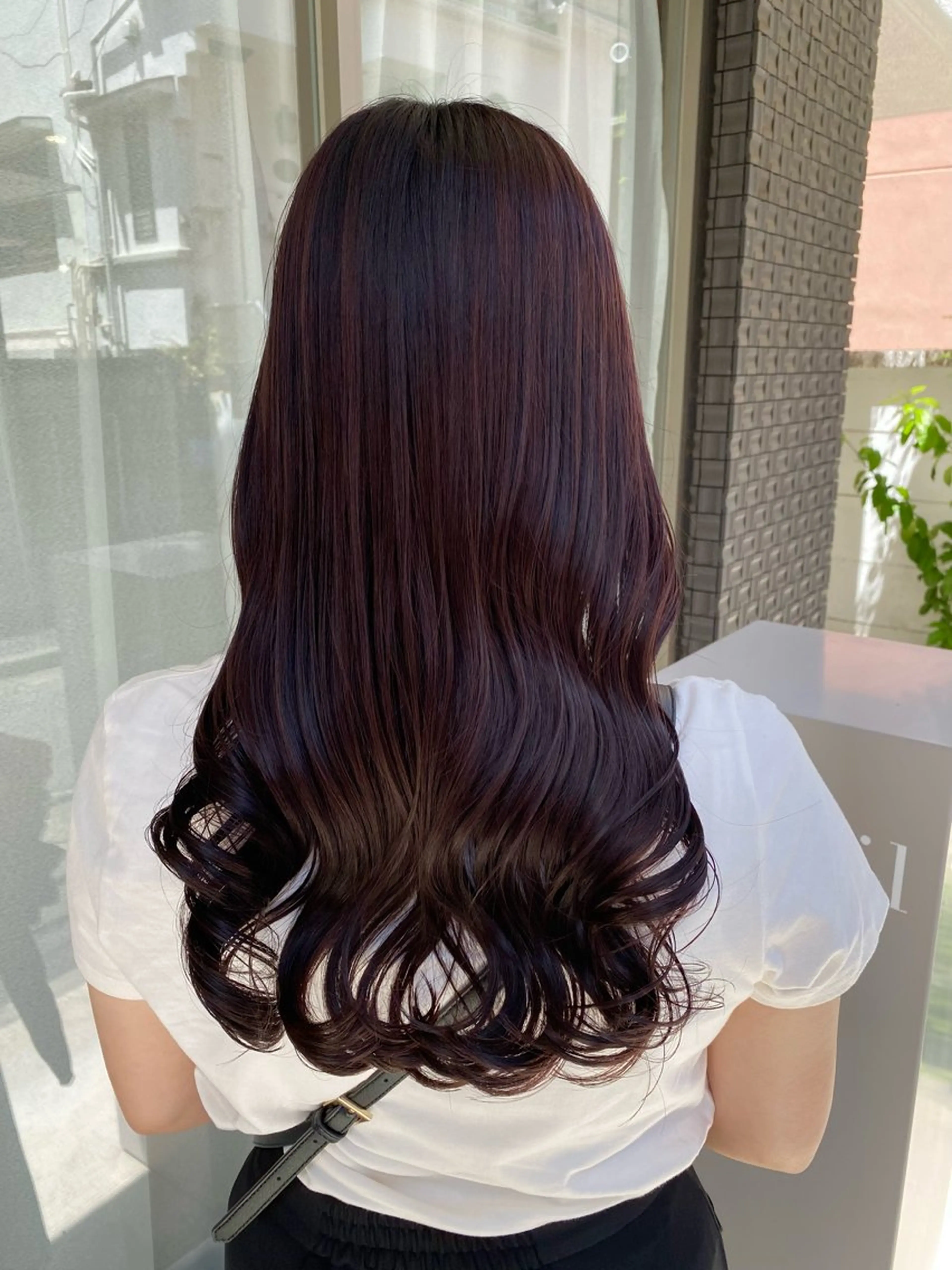 セミロング カラー グレージュ ラベンダーカラー ラベンダーグレージュ ラベンダーグレー カット ヘアカラー トリートメント グレージュ/レイヤー /韓国ヘア/RISAのヘアスタイル