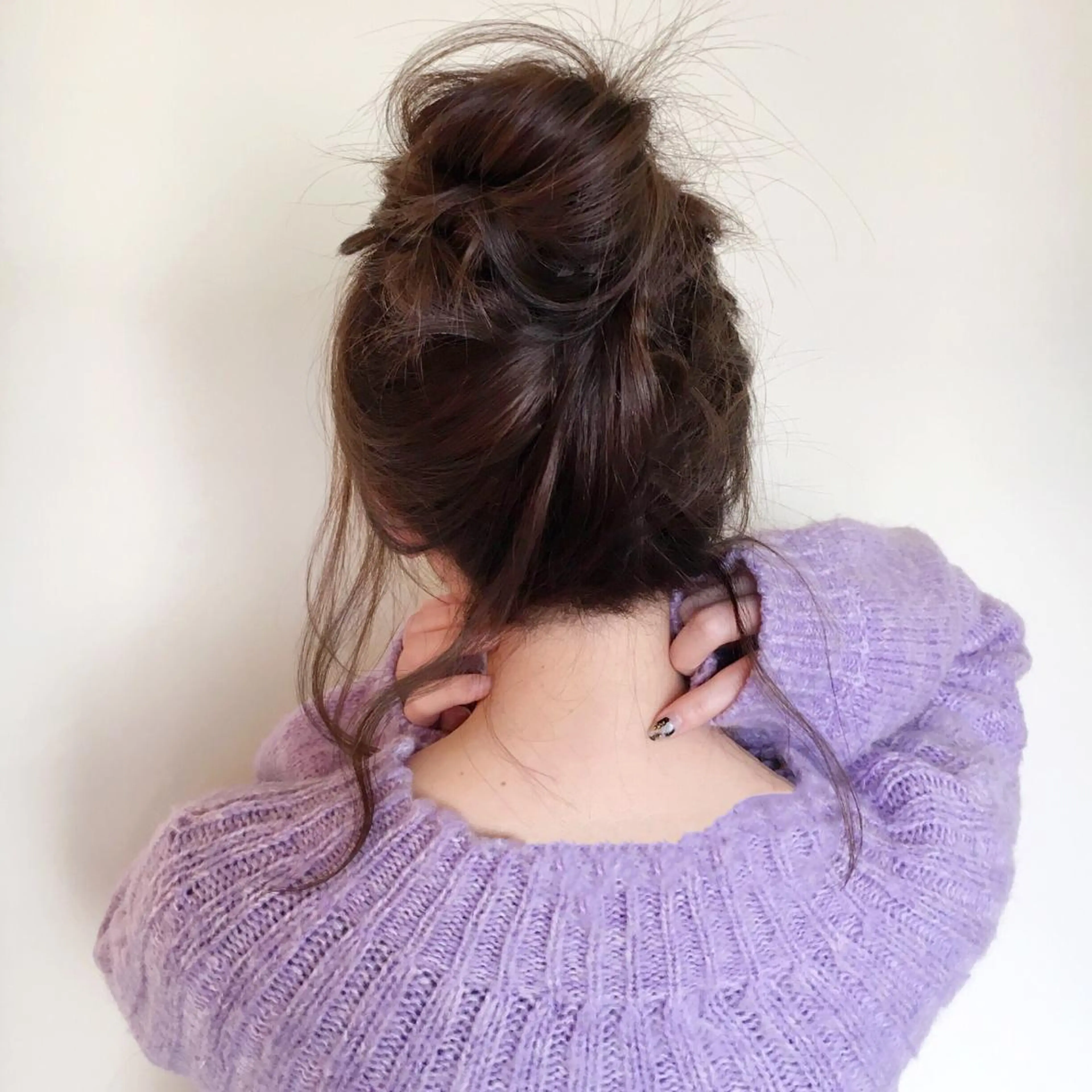 ミディアム カラー ヘアアレンジ 薬院:今泉/上川美幸 小顔ボブ/暗髪カラーのヘアスタイル