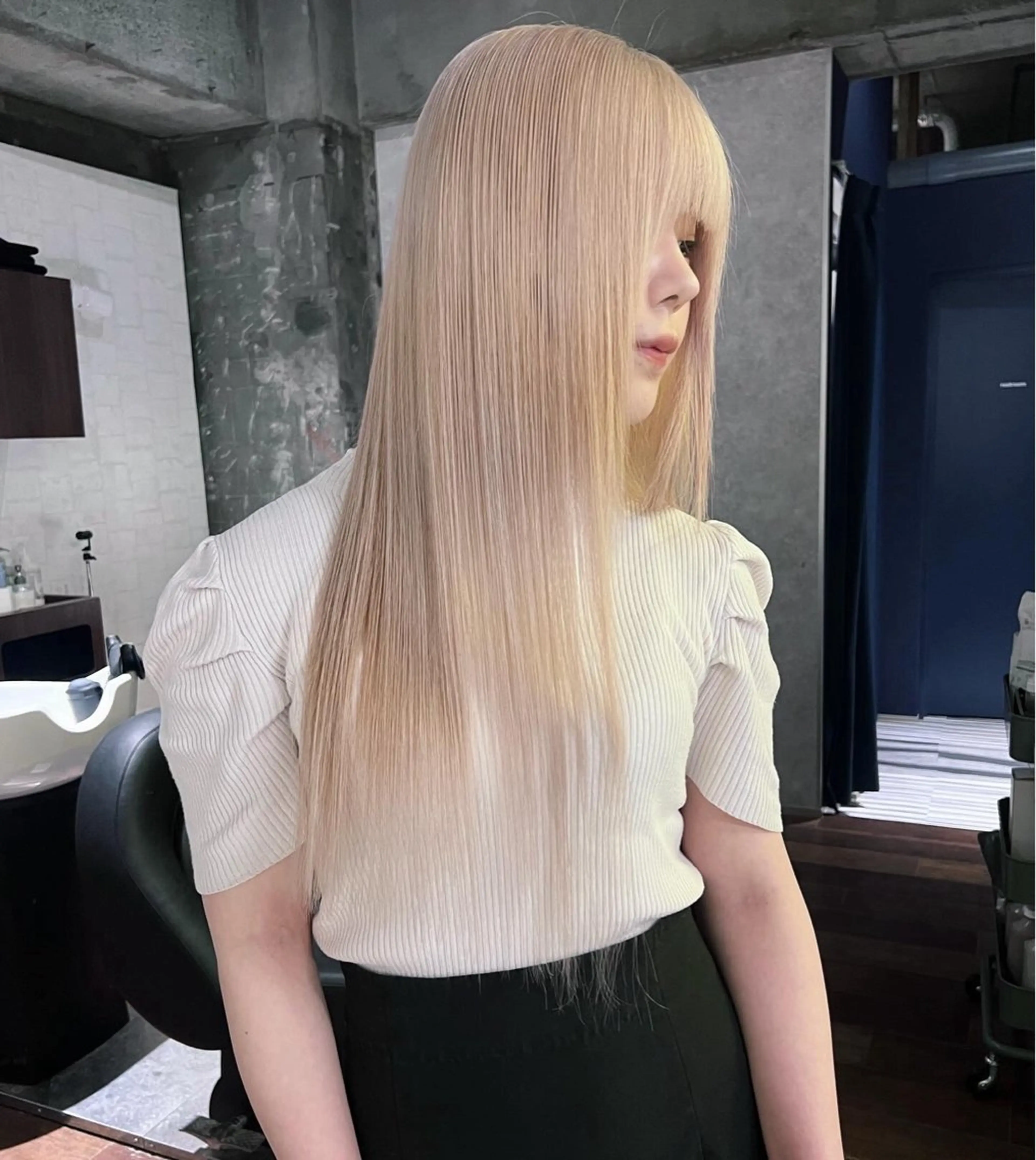 ロング カラー ヘアカラー トリートメント ヘアセット 🧡色落ちまで2度綺 麗なカラー🧡ヨシキのヘアスタイル