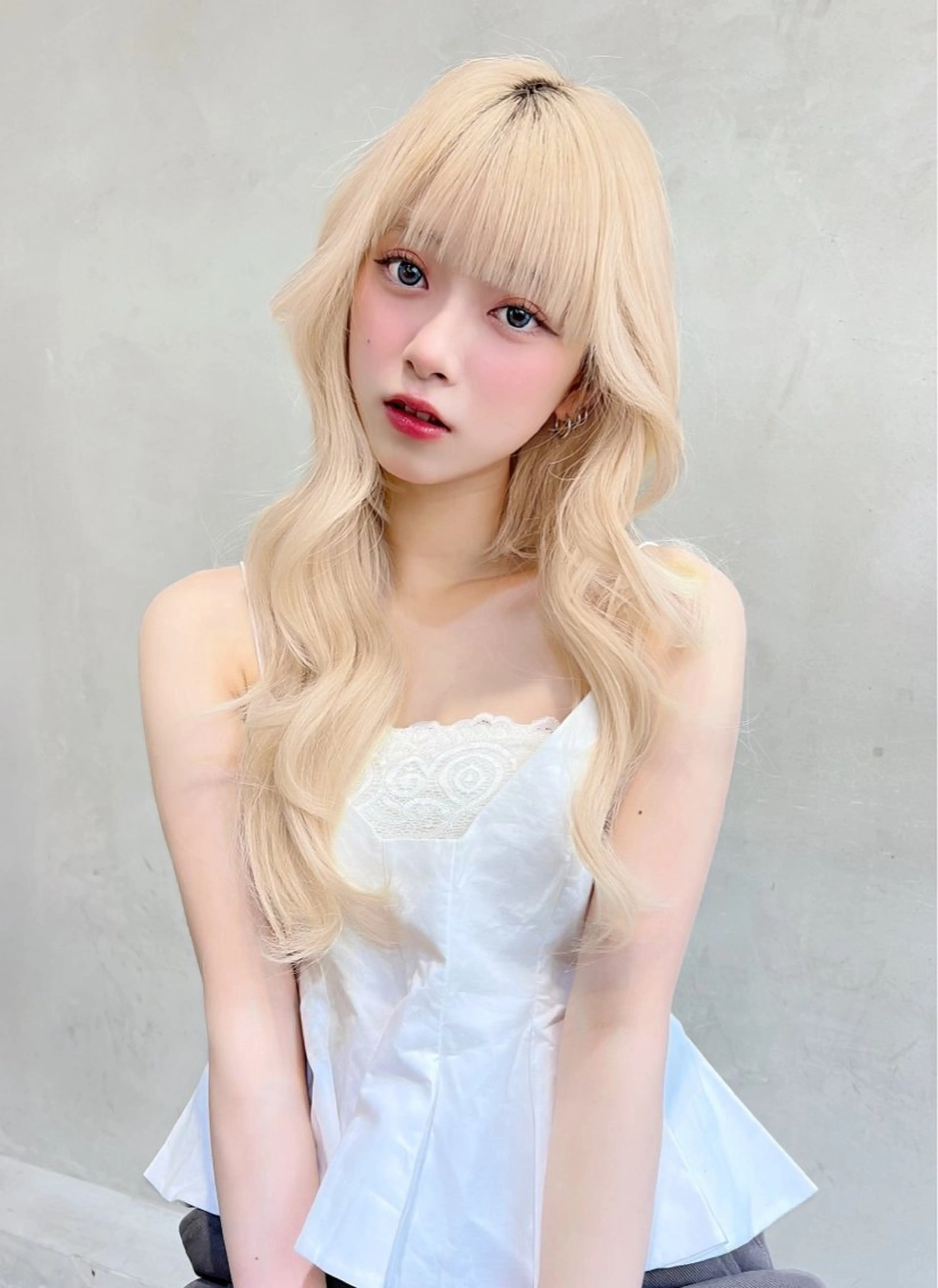 ロング カラー ブリーチ ブラウンカラー ラベンダーカラー ブリーチなしカラー レイヤーカット カット ヘアカラー トリートメント Ameri/髪質改善 /韓国ヘア🇰🇷のヘアスタイル