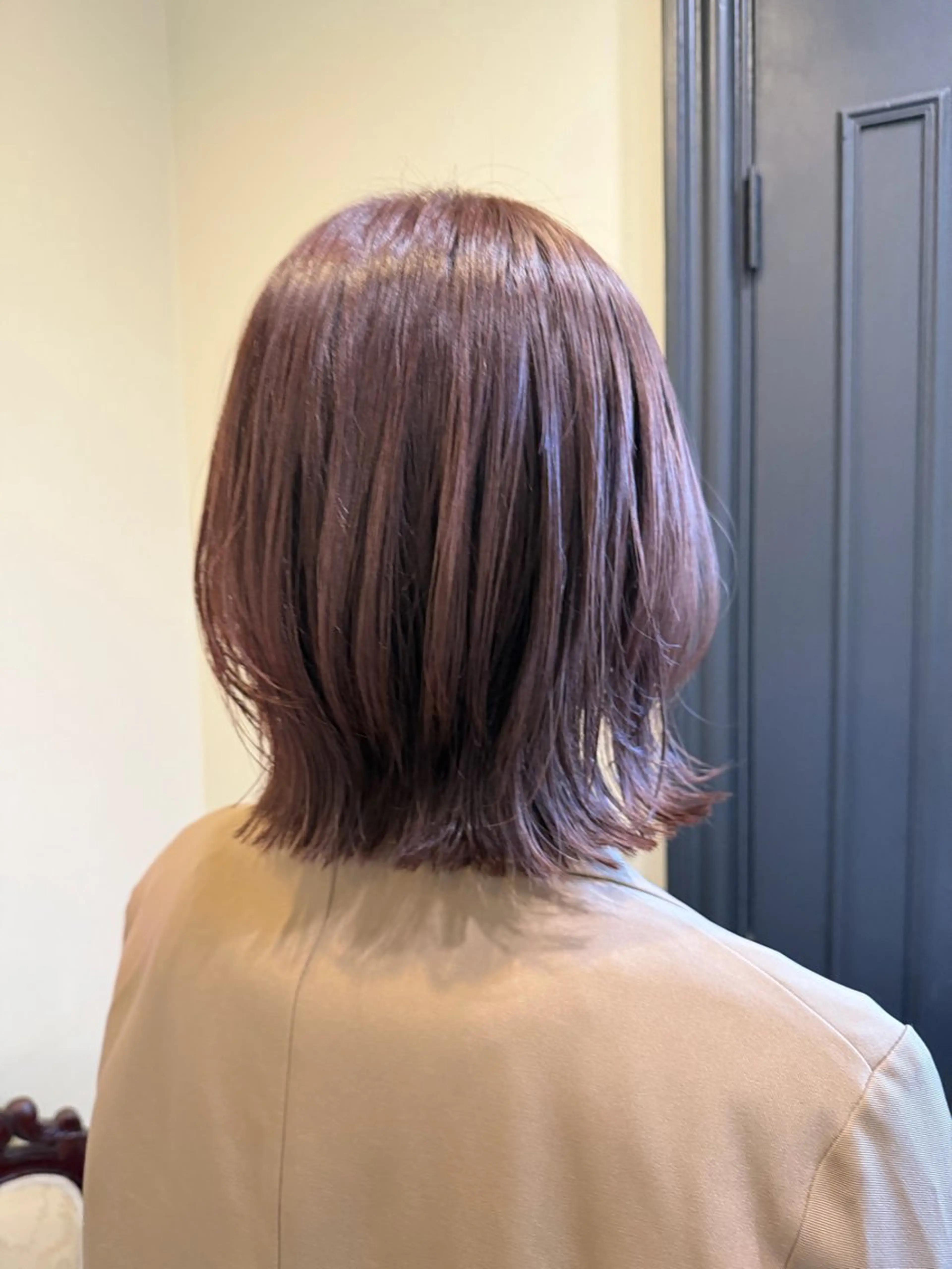 ミディアム カラー ブラウンカラー ラベンダーカラー ラベンダーブラウン ボブ くびれヘア カット Karin trスタイリスト🥀のヘアスタイル