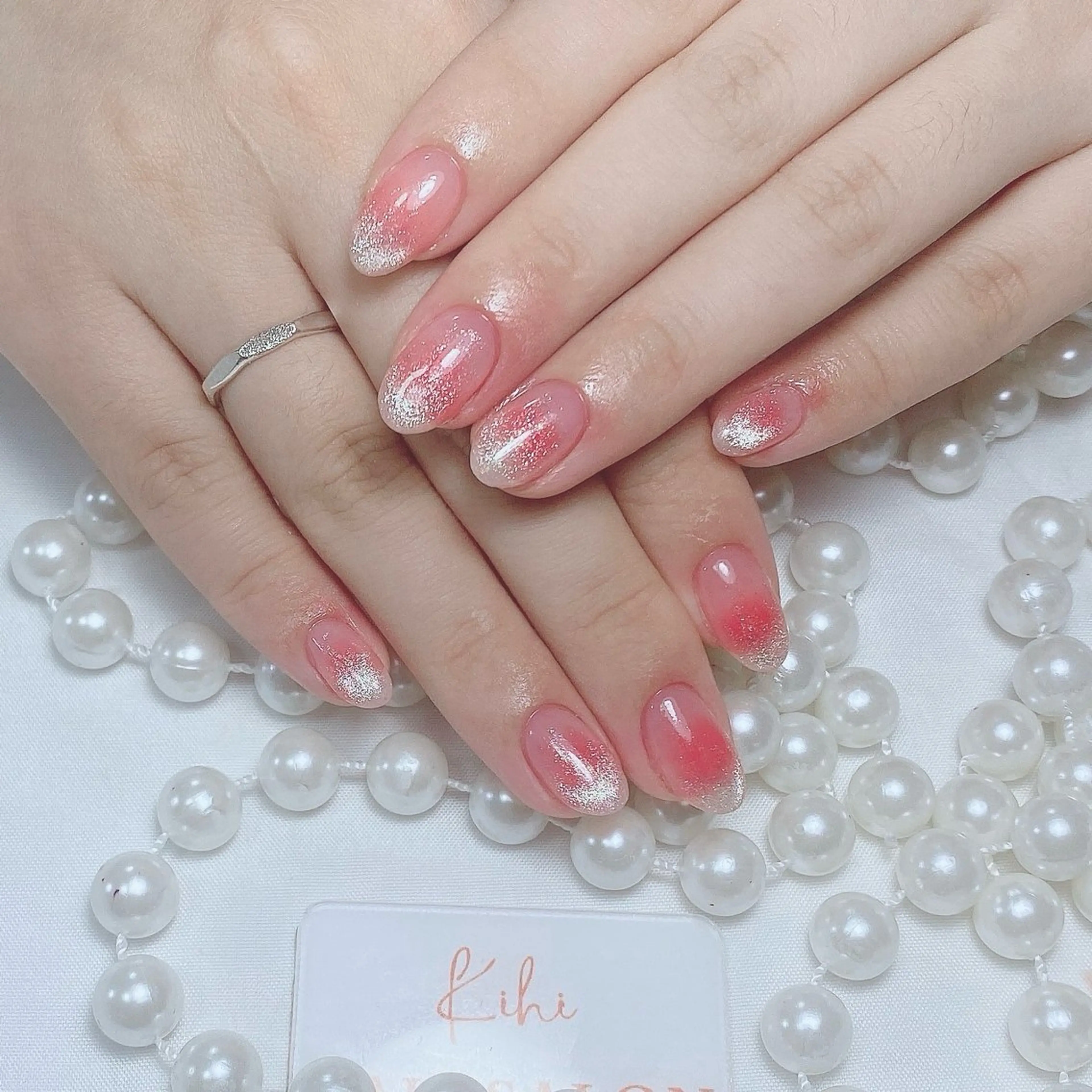 ネイル アートネイル フレンチネイル ジェルネイル グラデーション 韓国ネイル ハンドネイル 💕鈴木ユリ パラジェル/オフ無料のネイルデザイン