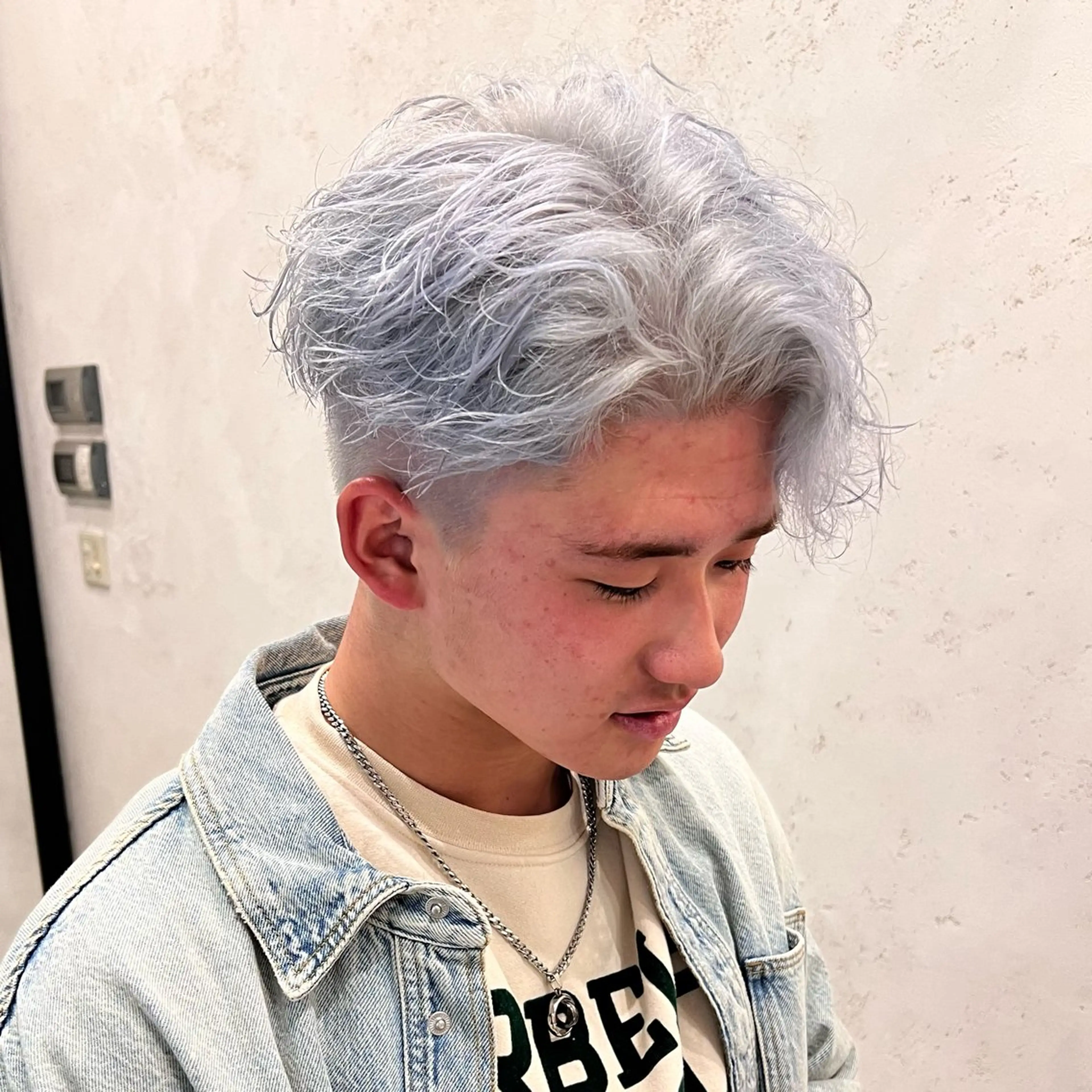 ショート カラー メンズ 名古屋/落ちる黒 黒染め落としのヘアスタイル