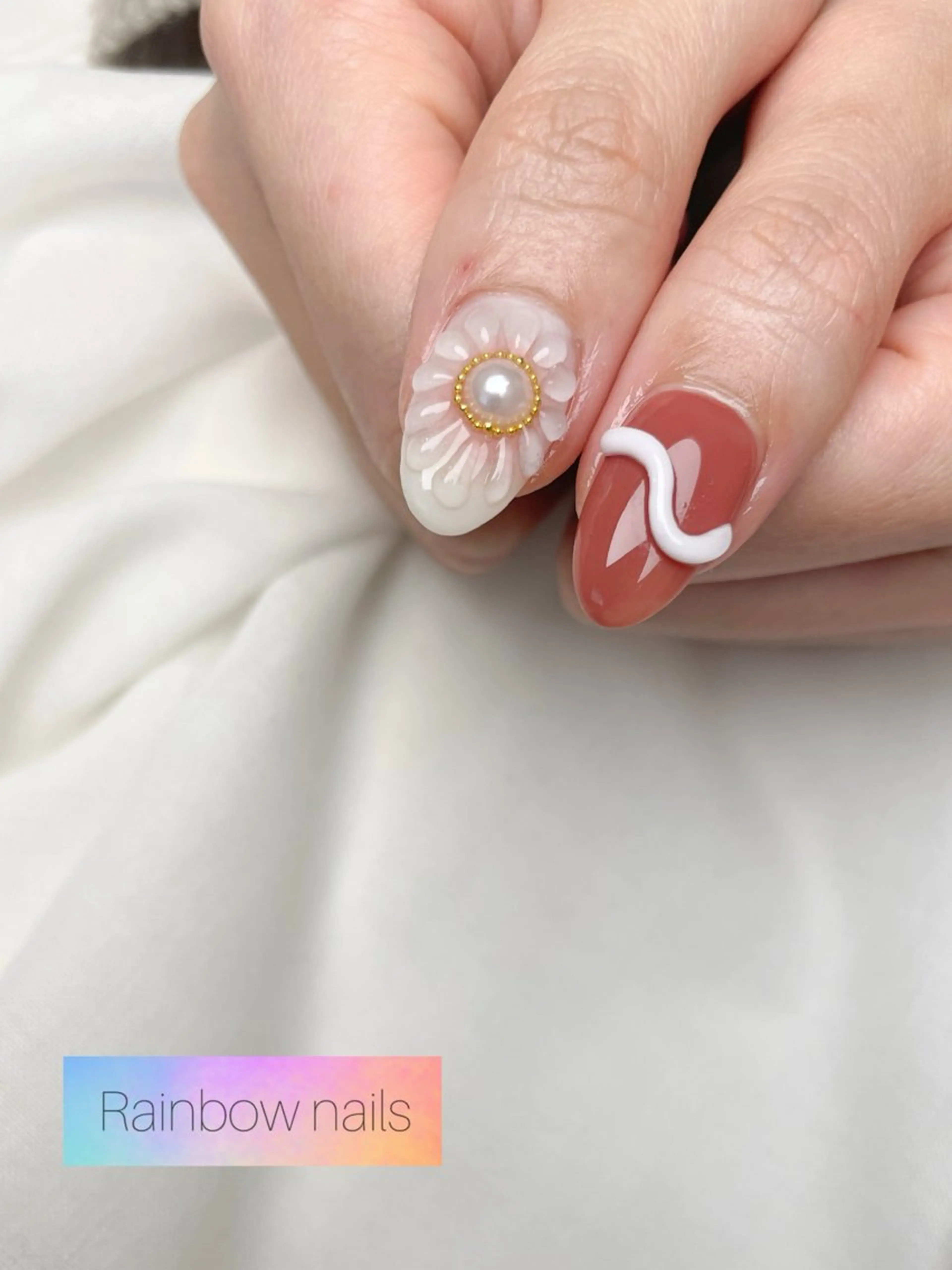 ネイル Rainbow nailsくろちゃんのネイルデザイン