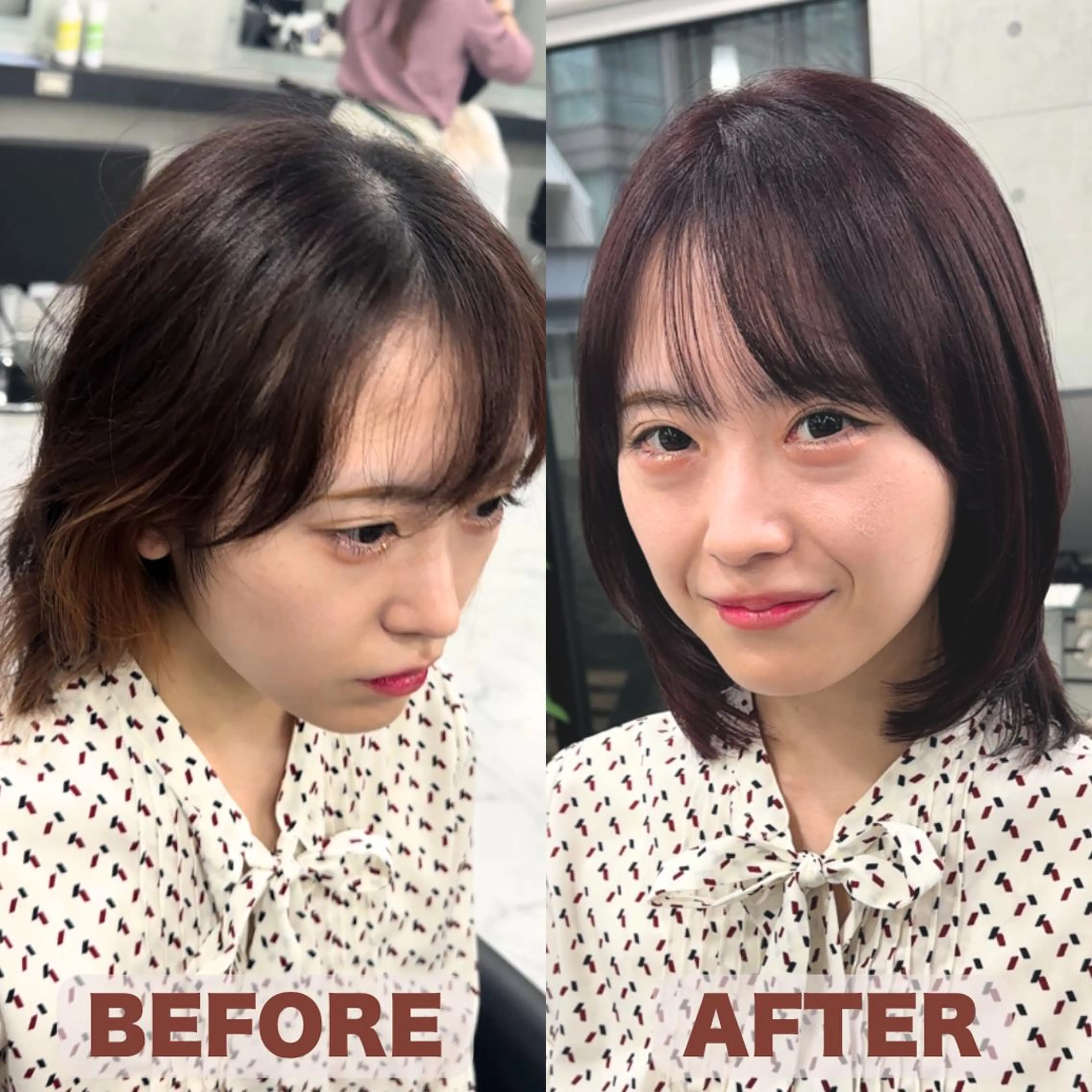ミディアム カット ヘアカラー ヘッドスパ Endearing 銀座/YOKOのヘアスタイル