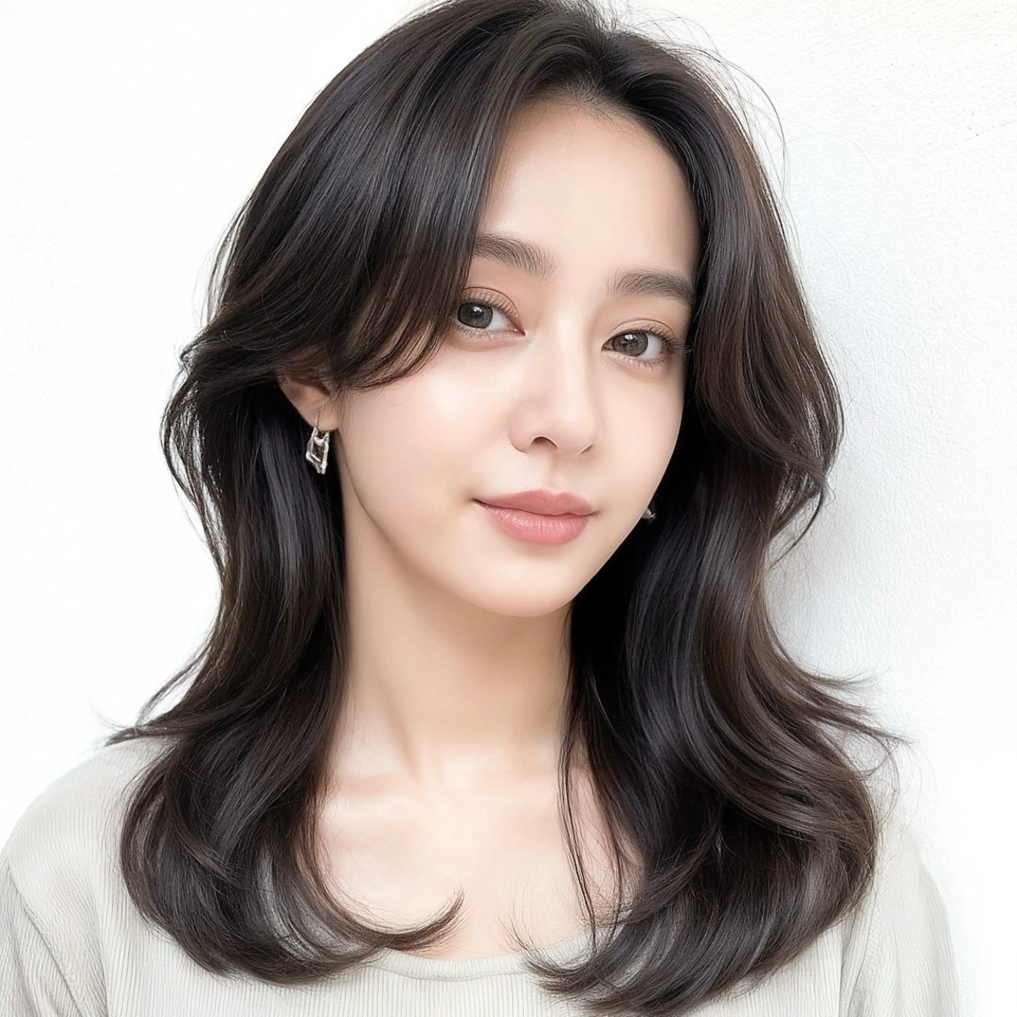 ロング カラー アッシュ グレージュ オリーブグレージュ オリーブグレー 髪質改善 カット ヘアカラー トリートメント Attrait .のヘアスタイル