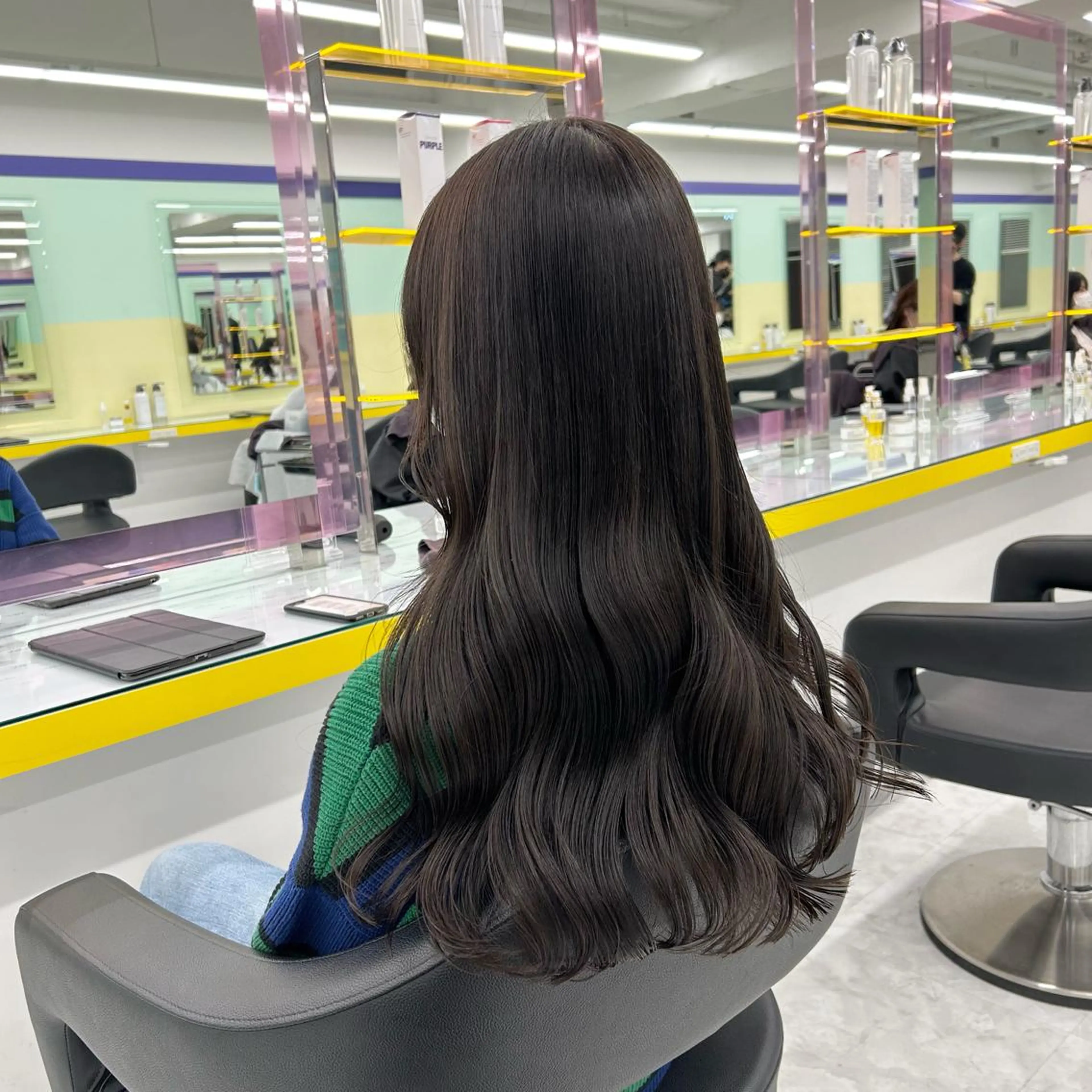 セミロング カラー ヘアアレンジ ヘアカラー トリートメント GOTODAY shair salon 横浜mare店所属・mai🍑暖色カラー /レイヤー💖のヘアスタイル