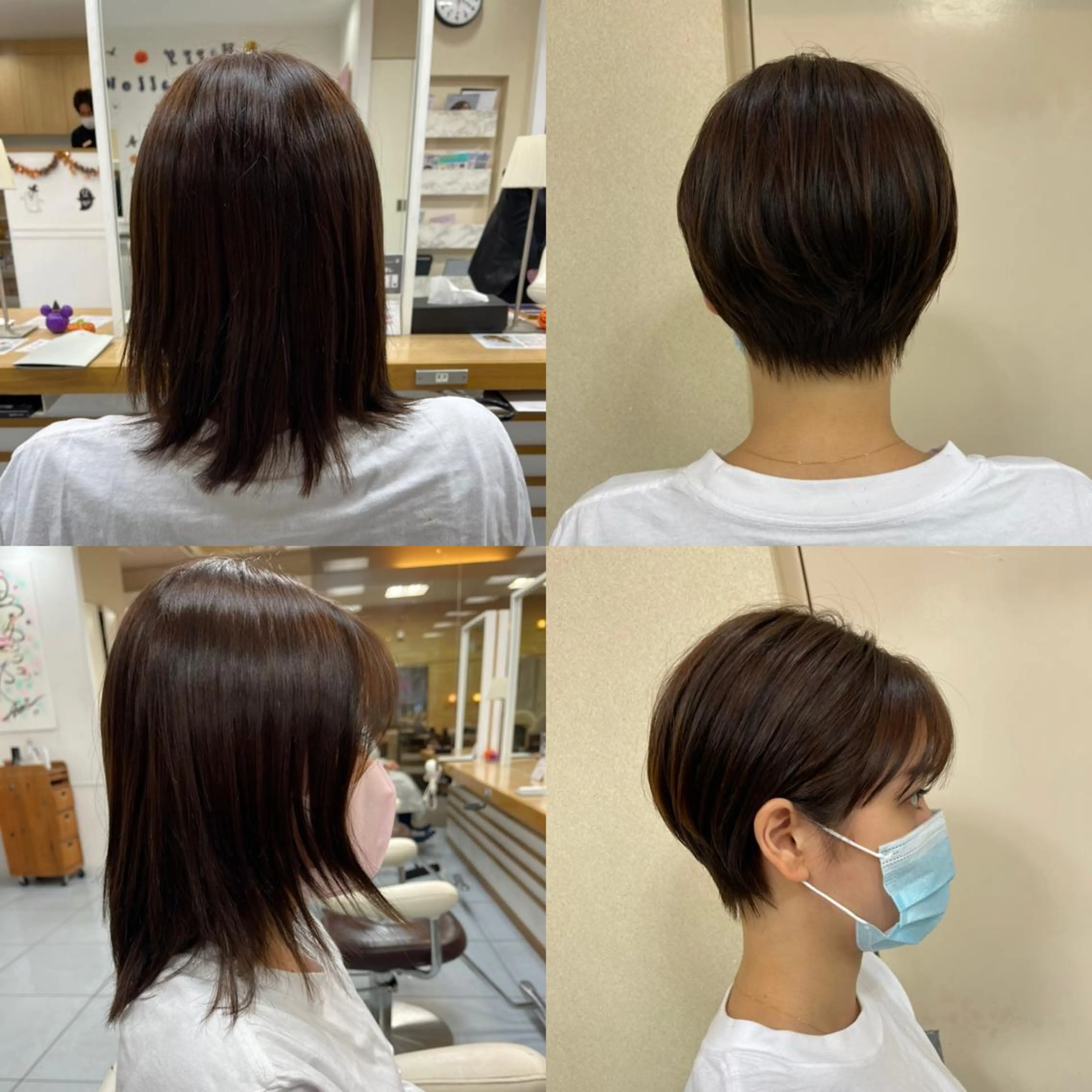 ショート パーマ カット 縮毛矯正 トリートメント 髪質改善/縮毛矯正 /レイヤー岡部のヘアスタイル