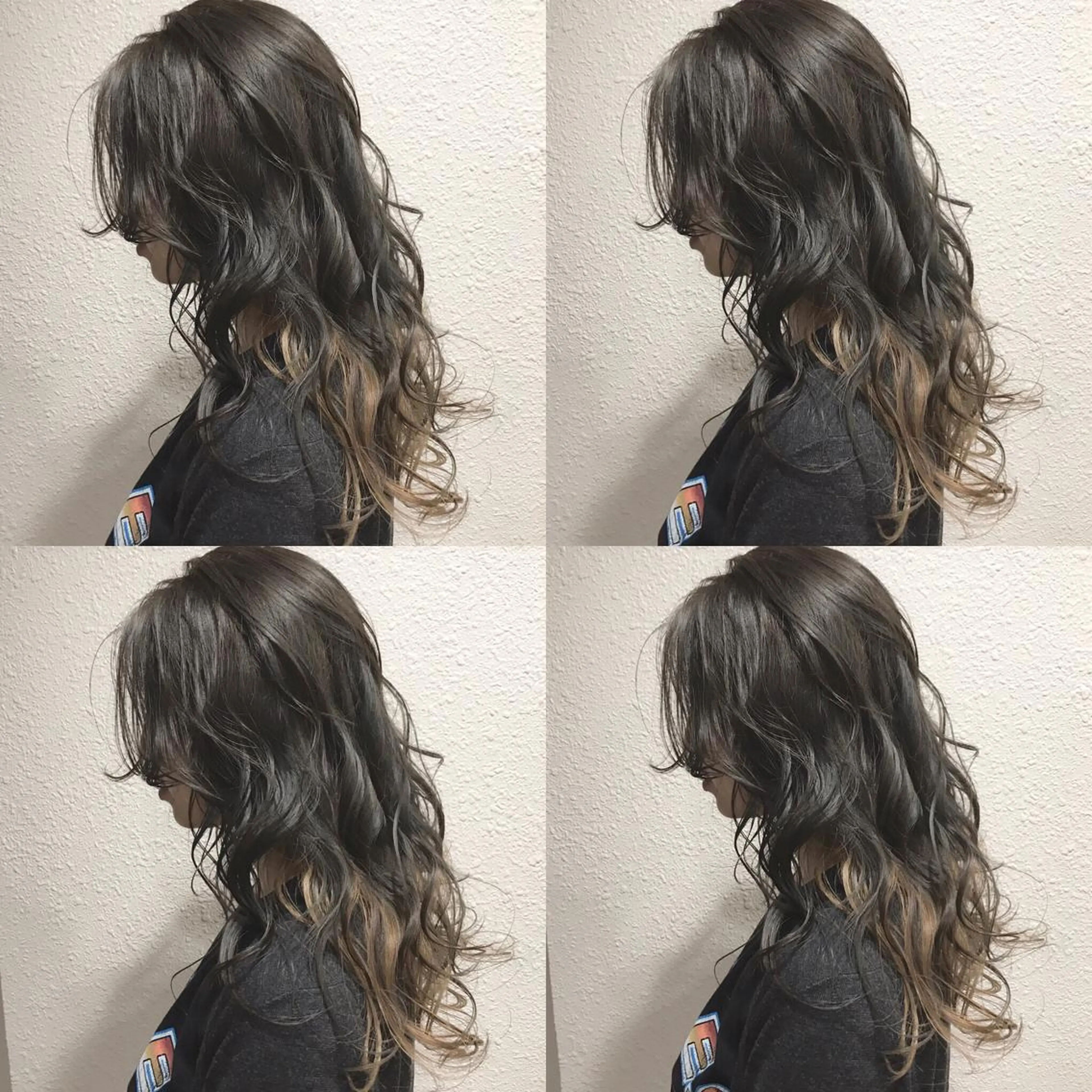 ロング カラー アッシュ アッシュグレー アッシュグレージュ ブリーチ グレージュ HIRO. ★のヘアスタイル