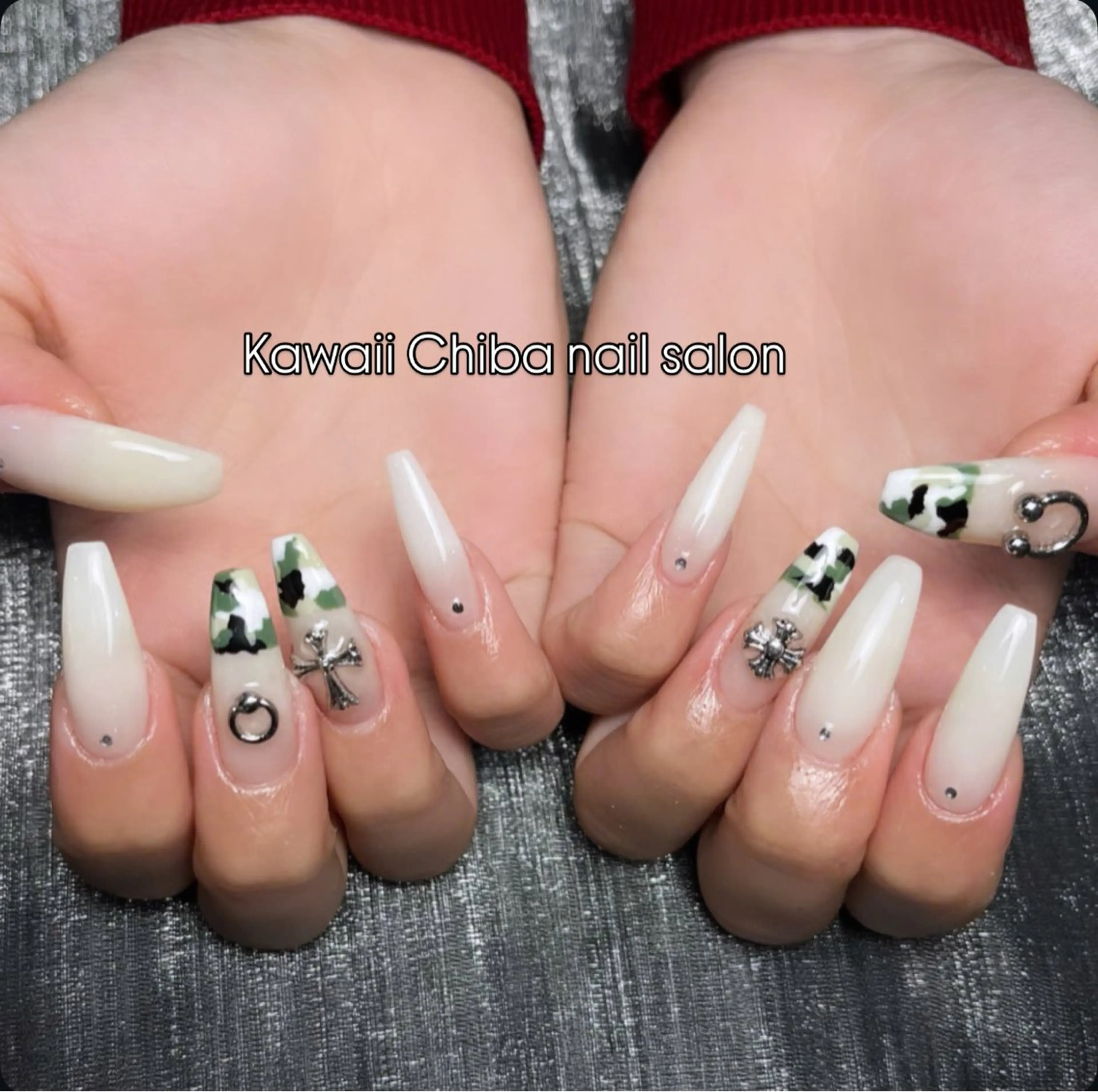 ネイル アートネイル クリアネイル ジェルネイル ハート 韓国ネイル Kawaii Chiba nailのネイルデザイン