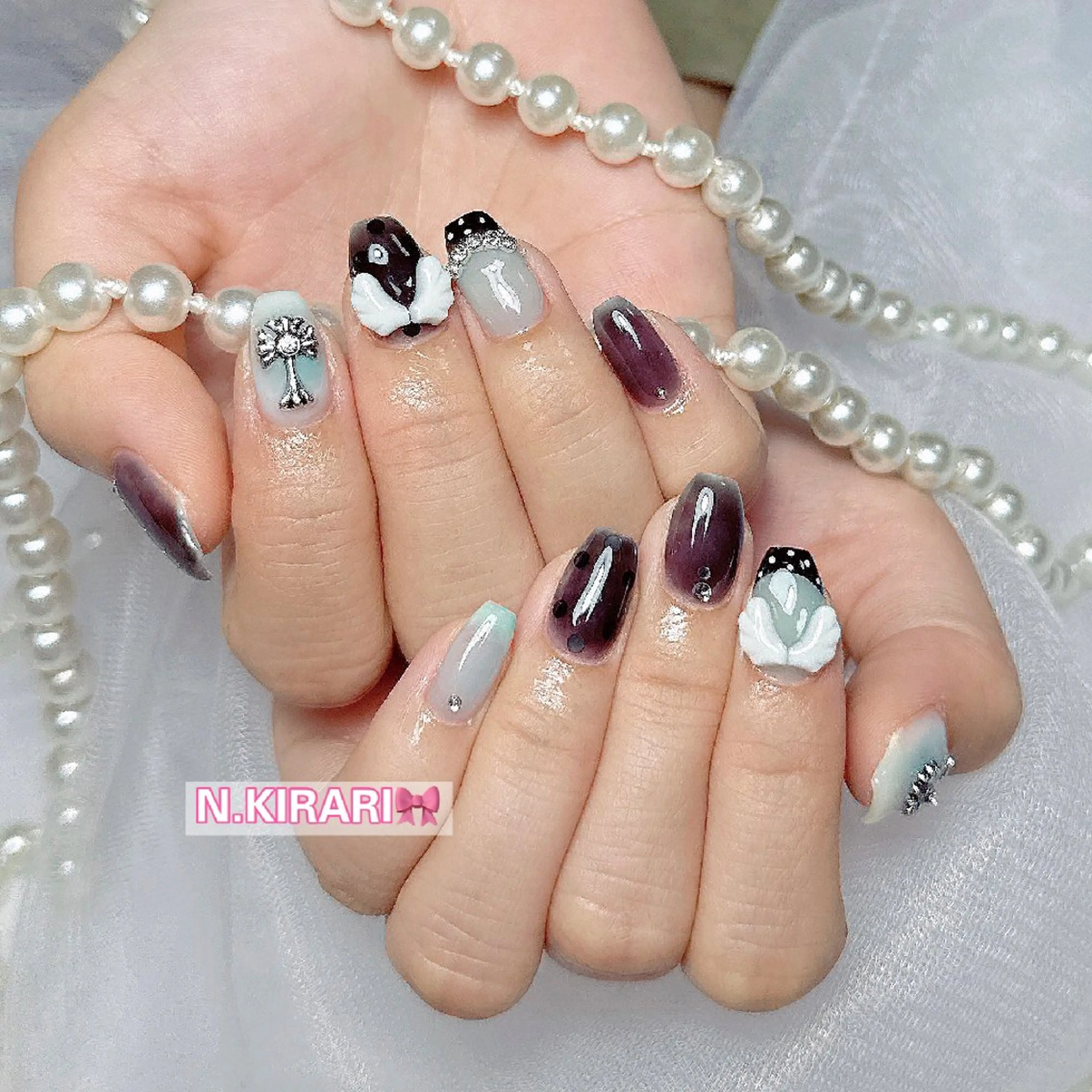 ネイル ハンドネイル ハンドケア 🎀 ユズ 🎀のネイルデザイン