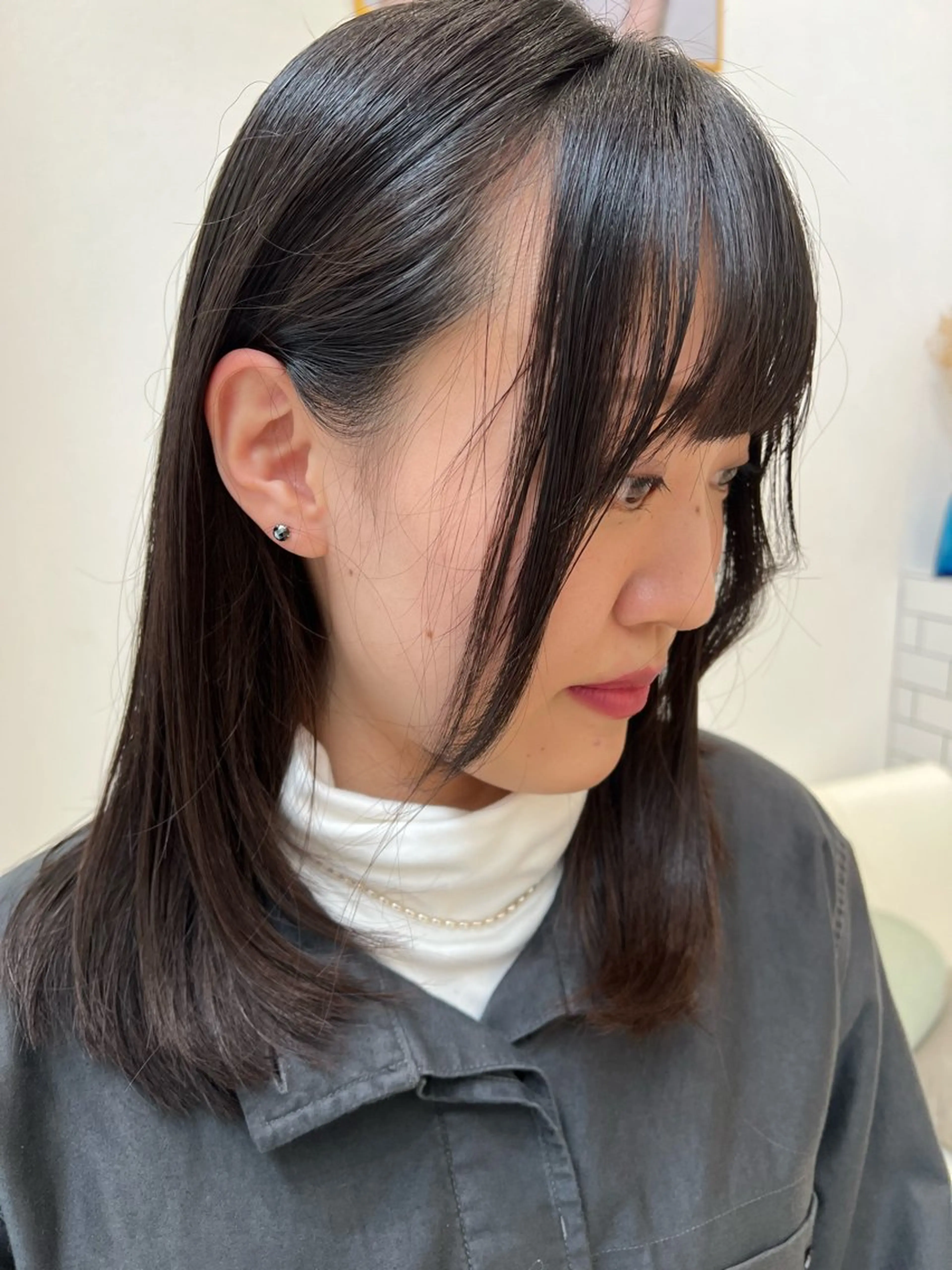 ミディアム カラー パーマ ヘアアレンジ カット 堀井 凌平のヘアスタイル
