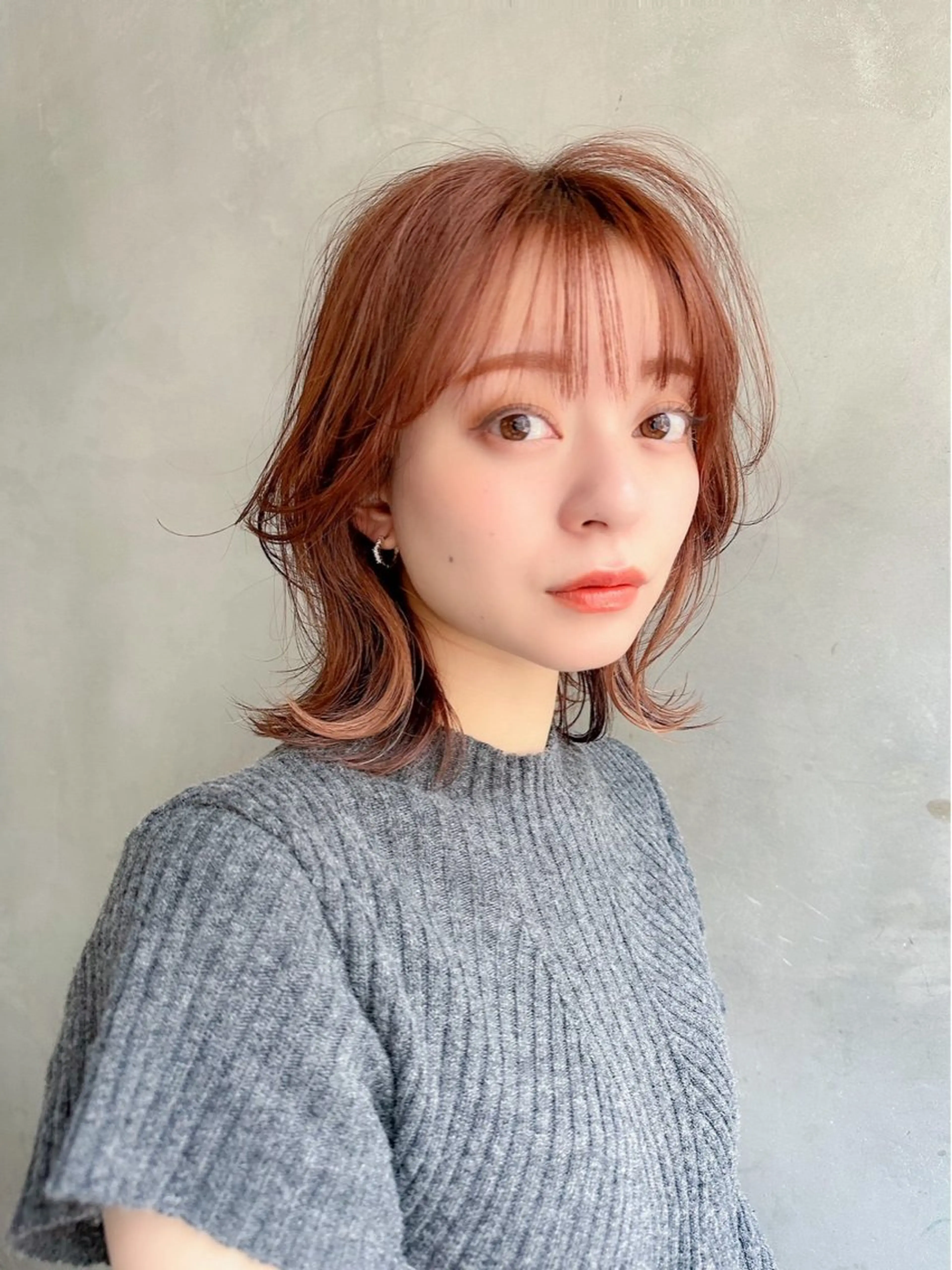 ミディアム カラー カット ヘアカラー トリートメント レイヤー/艶髪矯正 🪐takushiのヘアスタイル