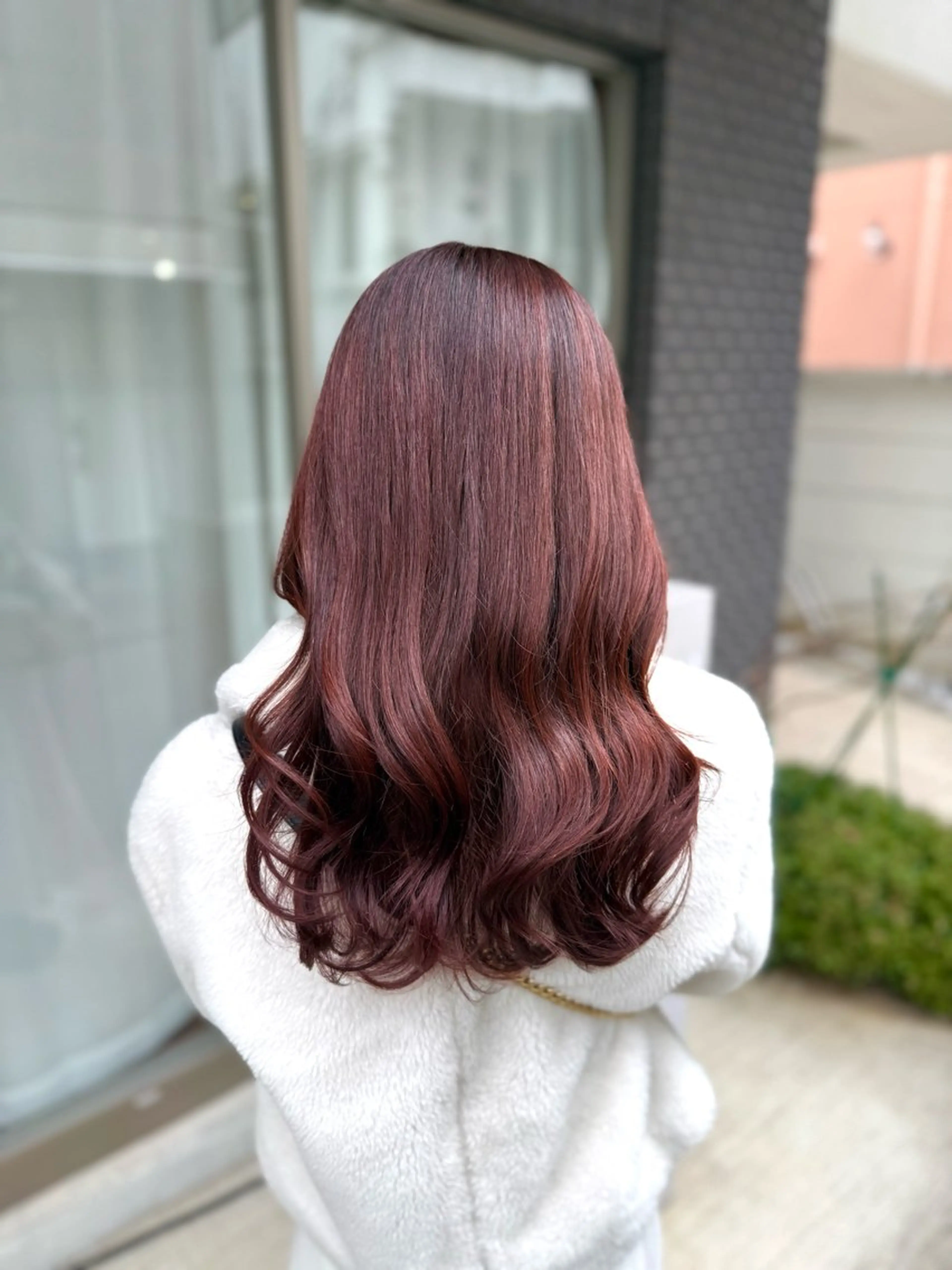 セミロング カラー ブリーチ ダブルカラー ブリーチなしカラー ピンクカラー カット ヘアカラー トリートメント グレージュ/レイヤー /韓国ヘア/RISAのヘアスタイル