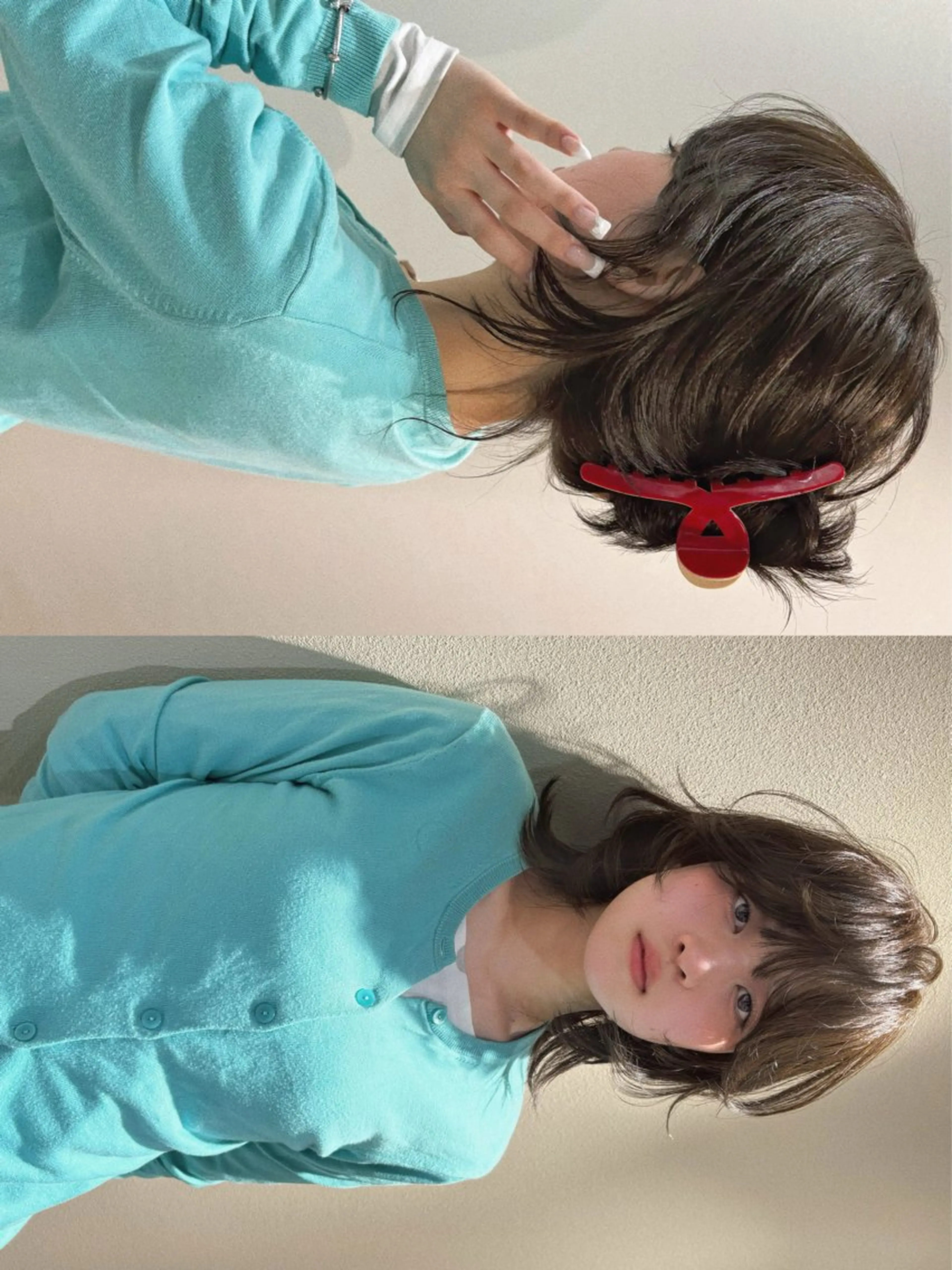 カラー オリーブカラー miyo .⋆のヘアスタイル