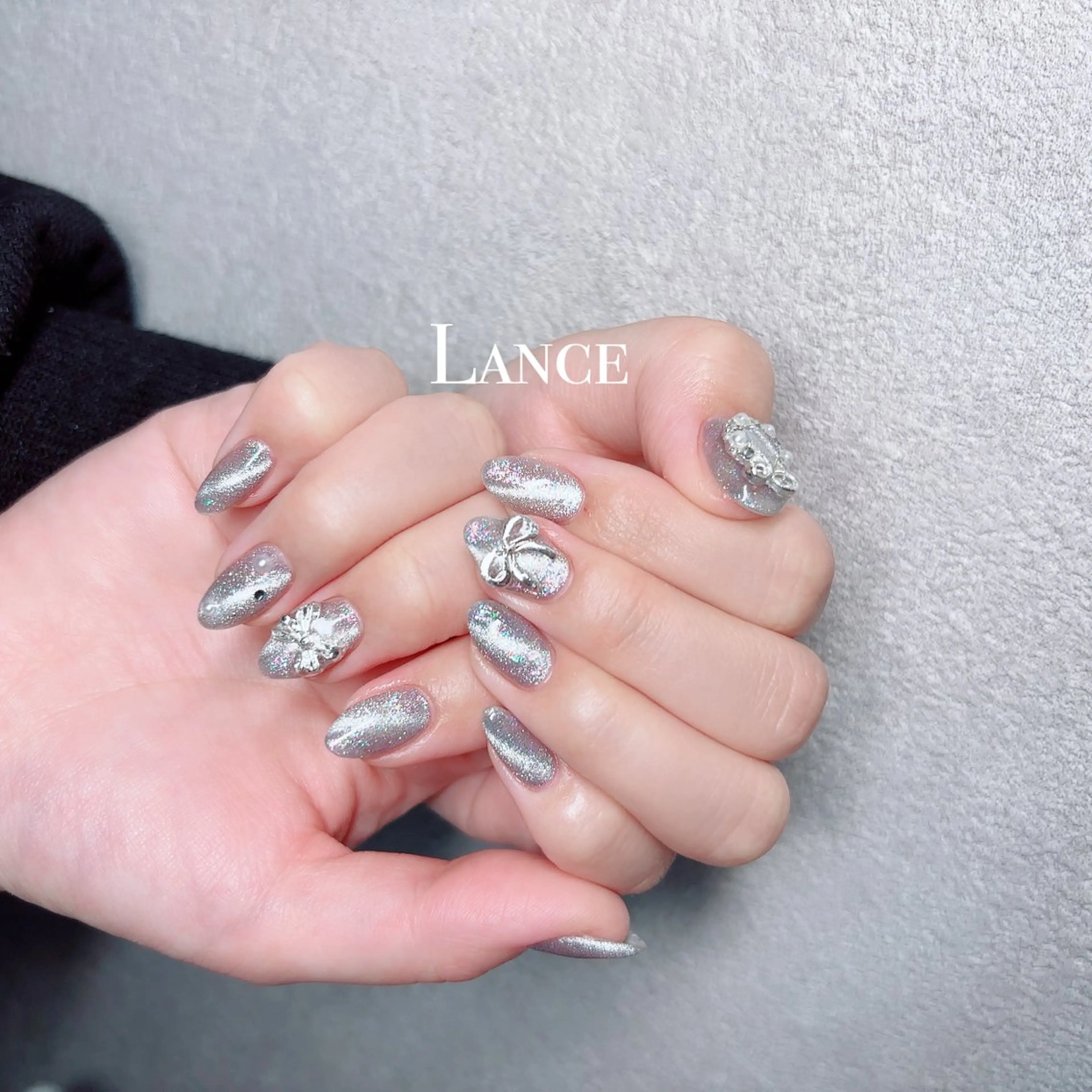 ネイル オーロラネイル フットネイル フレンチネイル キラキラネイル 韓国ネイル ハンドネイル Lance nailのネイルデザイン