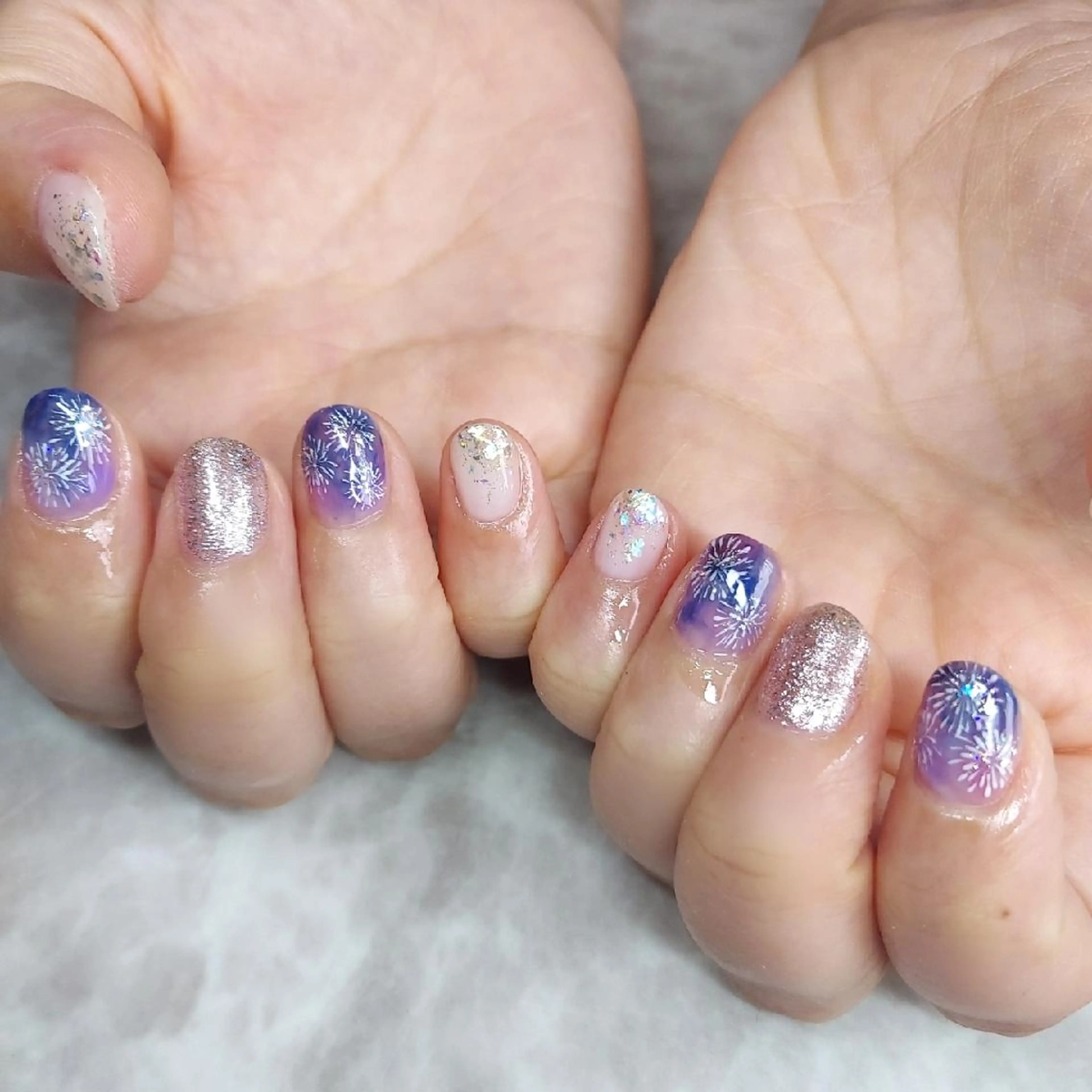 ネイル フラワーネイル マグネットネイル ミラーネイル ニュアンスネイル ハンドネイル 栗東駅 徒歩10分 ネイルサロン ディアのネイルデザイン